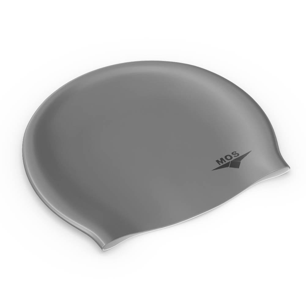 Premium Silver Swimming Cap for Women & Men - Comfortable Silicone Swim Cap for Pool, Lap Swimming & Water Aerobics