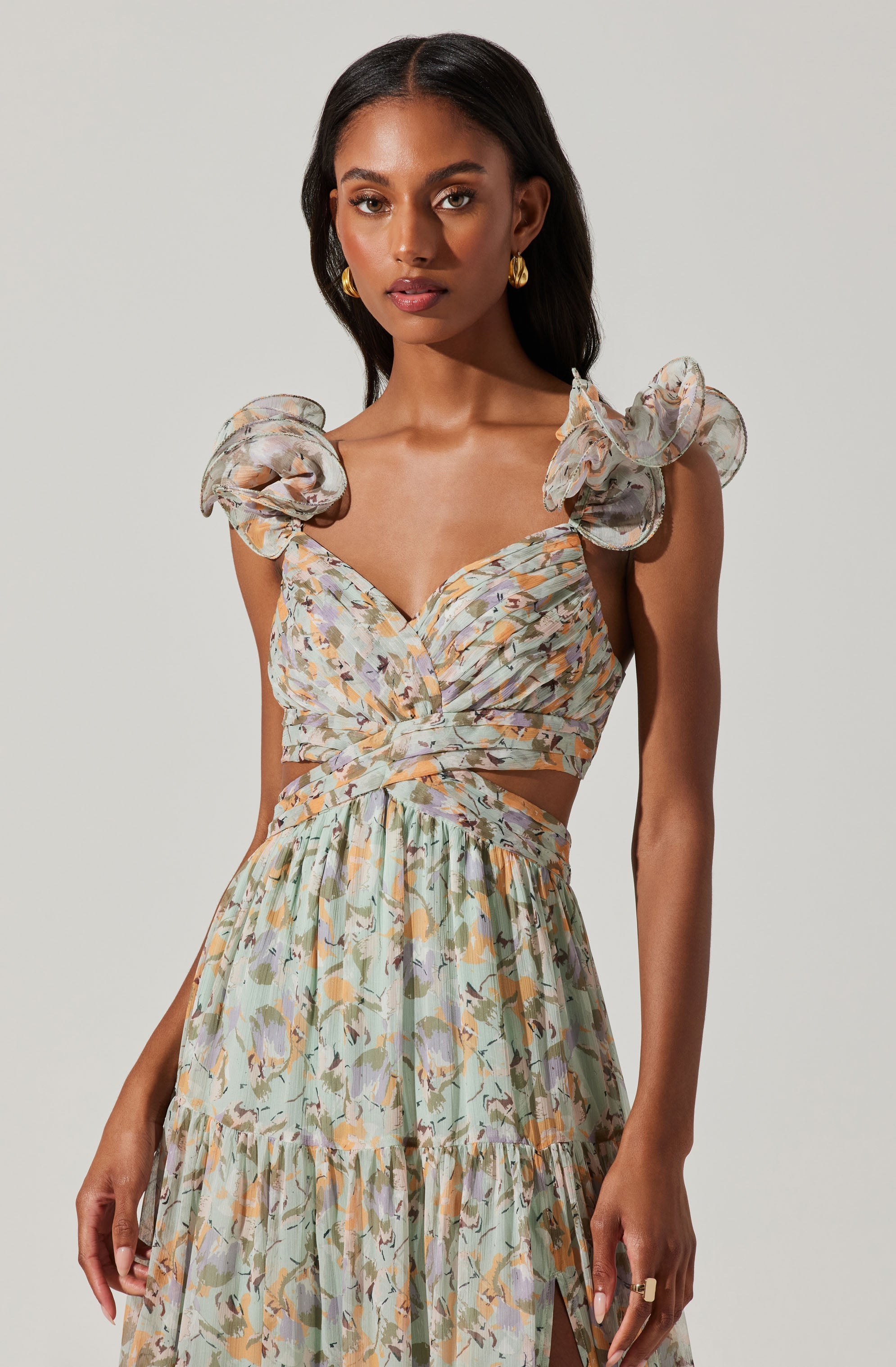 Elegant Fritillaria Floral Print Maxi Dress for Women - Boho Summer Beach Dress for Vacations, Parties & Outdoor Events