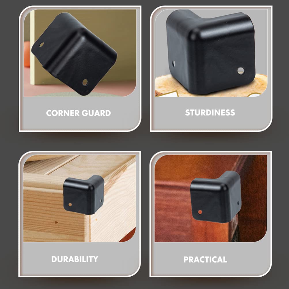 12-Pack Speaker Corner Protectors - Anti-Collision Edge Guards for Iron Cabinets & Furniture (Black) - Perfect for Home Theater, Studio Equipment & Office Speaker Protection