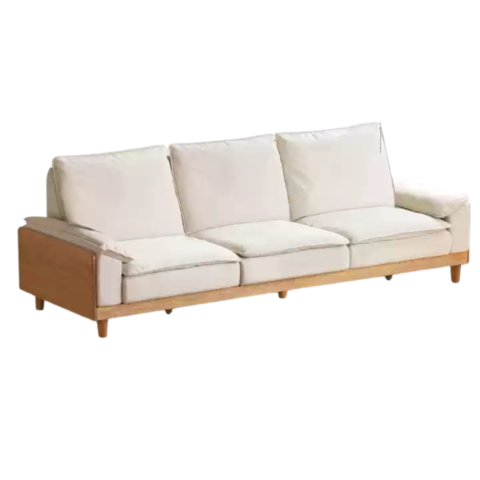 Solid Oak Wood Straight Sofa - Modern & Durable Hardwood Sofa for Living Room, Office, or Lounge - Perfect for Home Decor and Comfortable Seating