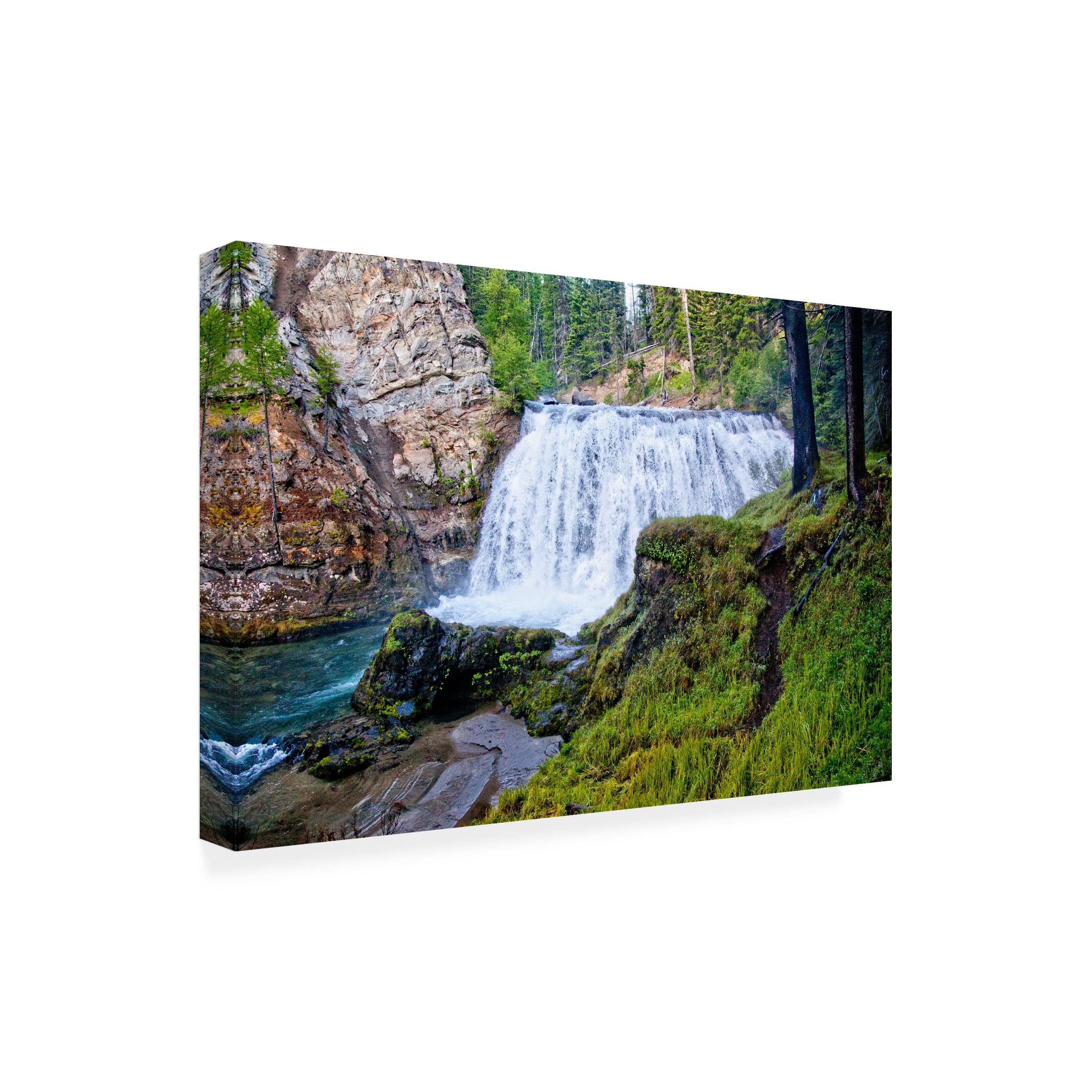 Michael Broom 'South Fork Falls' Canvas Wall Art Print - Nature Landscape Painting for Living Room, Bedroom & Office Decor | Trademark Fine Art Collection