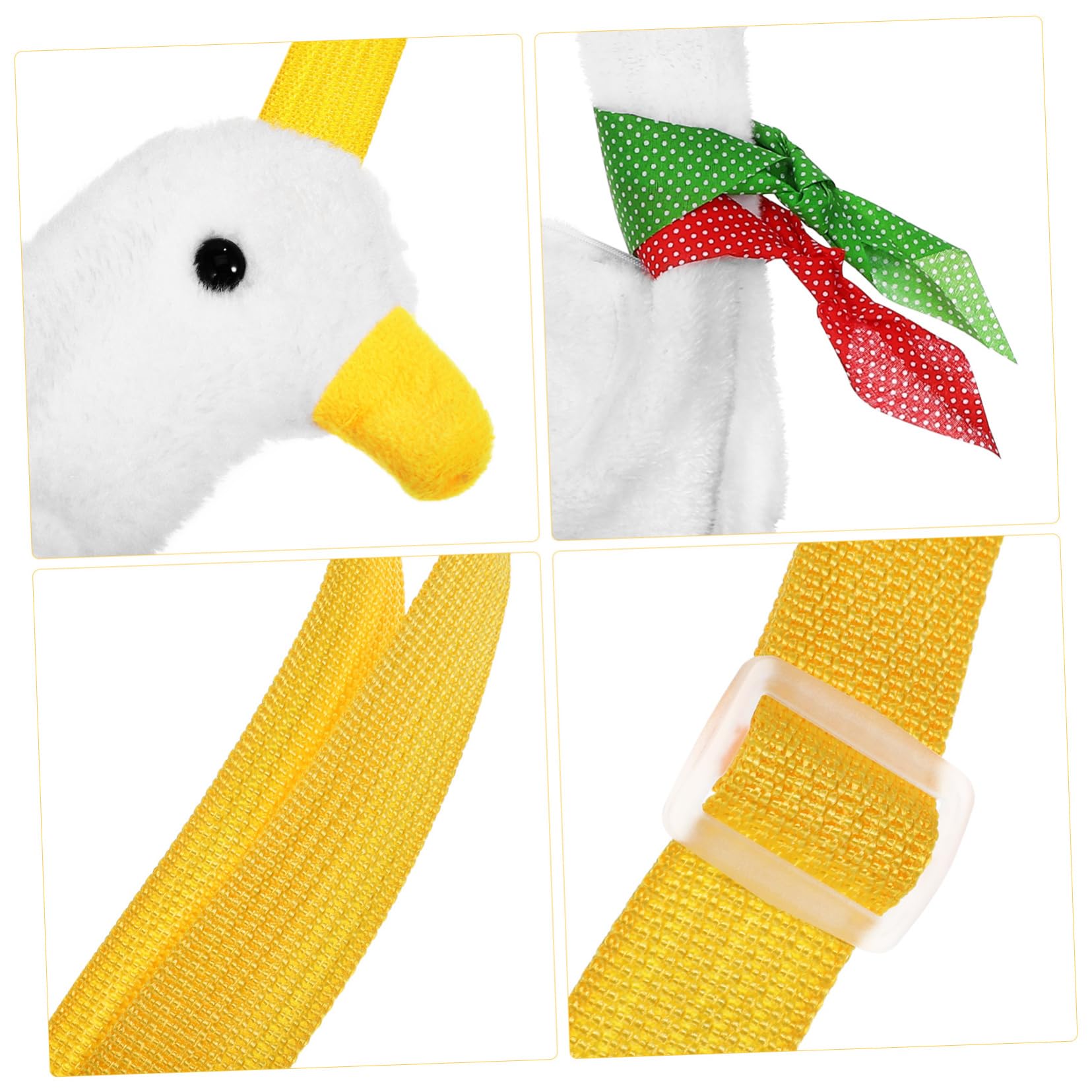 **Kichvoe Adorable Duck Plush Backpack - Cute Cartoon Duck Shaped Crossbody Bag for Women, Girls, Teens - Soft Stuffed Animal Shoulder Bag in White - Perfect for School, Travel, Gifts & Cosplay**