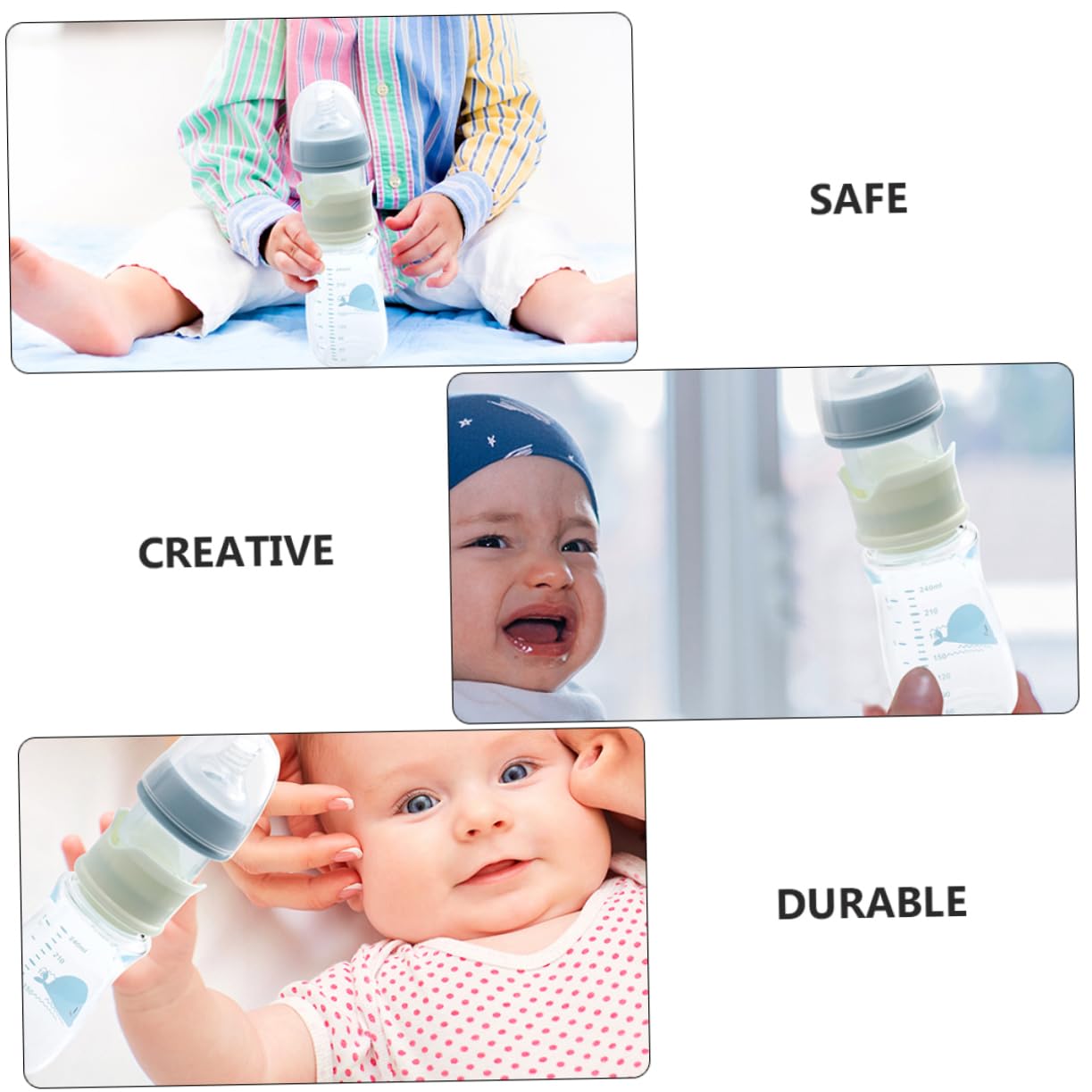 **Kichvoe 5-Piece Newborn Feeding Set - Glass Baby Bottles, Breast Milk Storage, Pacifier & Travel Powder Mixer for Infants | Ideal for Home, Travel & On-the-Go Feeding**