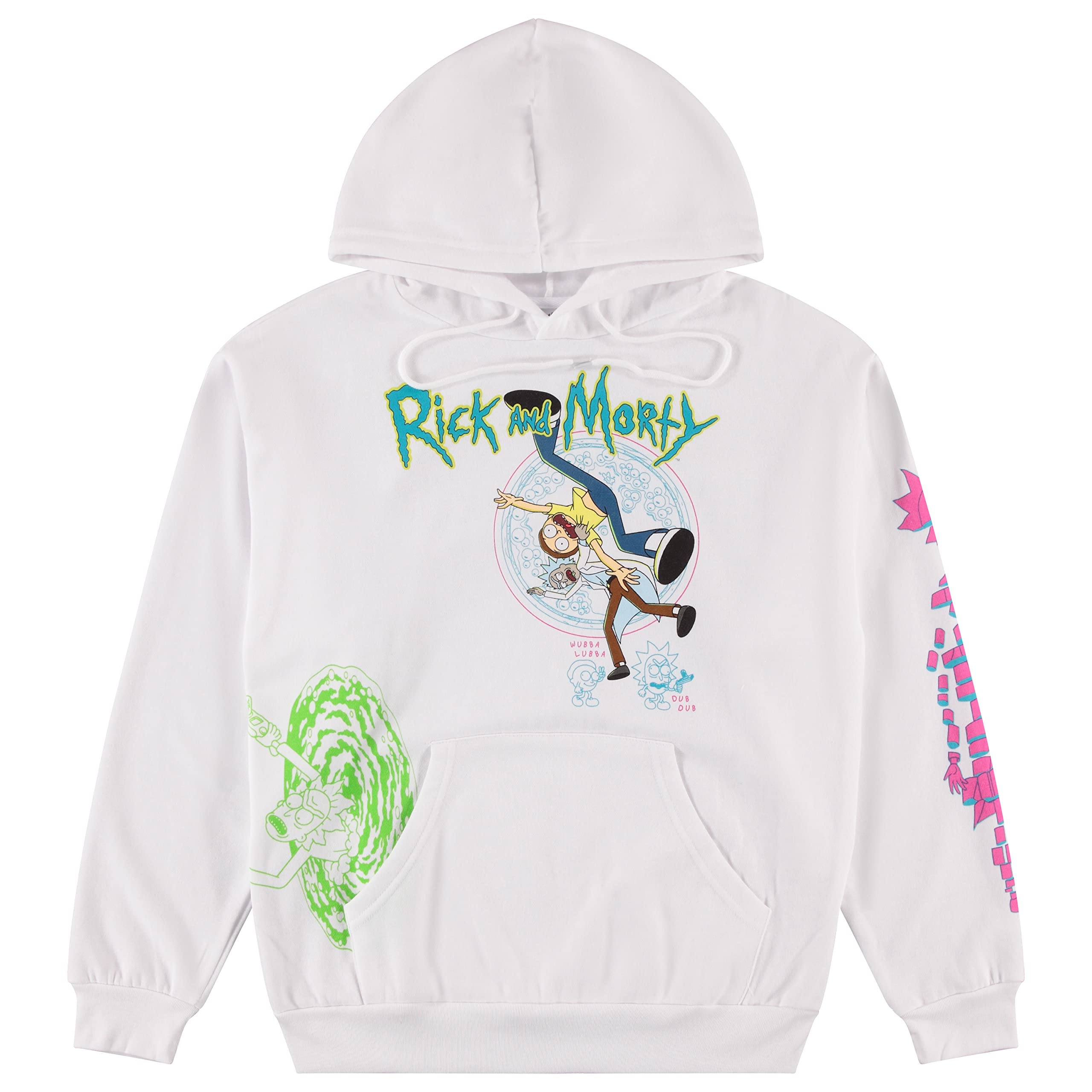 Rick and Morty Tie Dye Hoodie for Men - Classic Rick & Morty Sweatshirt, Perfect for Casual Wear and Fan Events