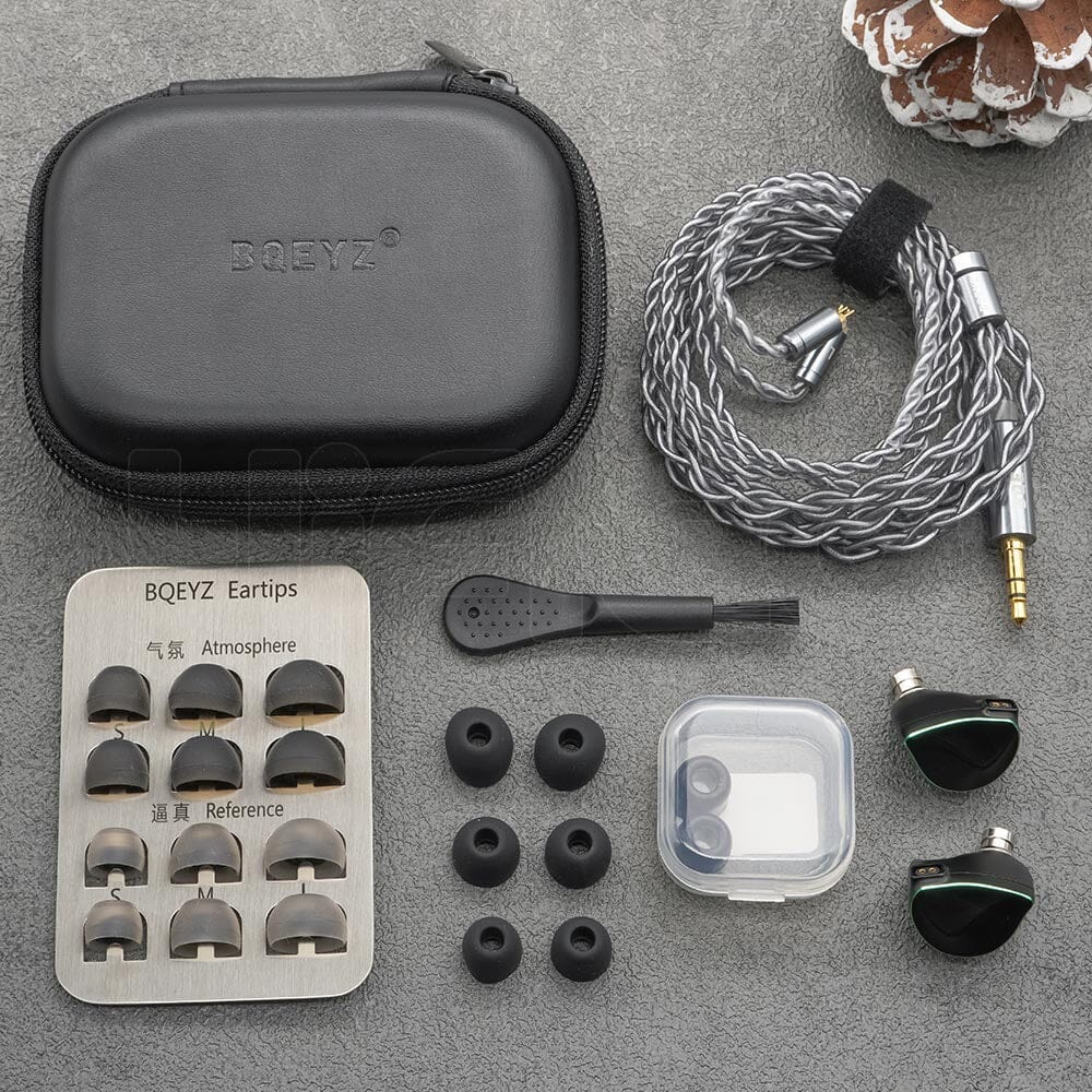 BQEYZ Winter Hybrid Dynamic Driver Earphones with 11.6mm PZT Bone Conduction - HiFi In-Ear Monitors for Audiophiles, Music Lovers & Gaming Enthusiasts - Perfect for Commuting, Workouts & Studio Recording