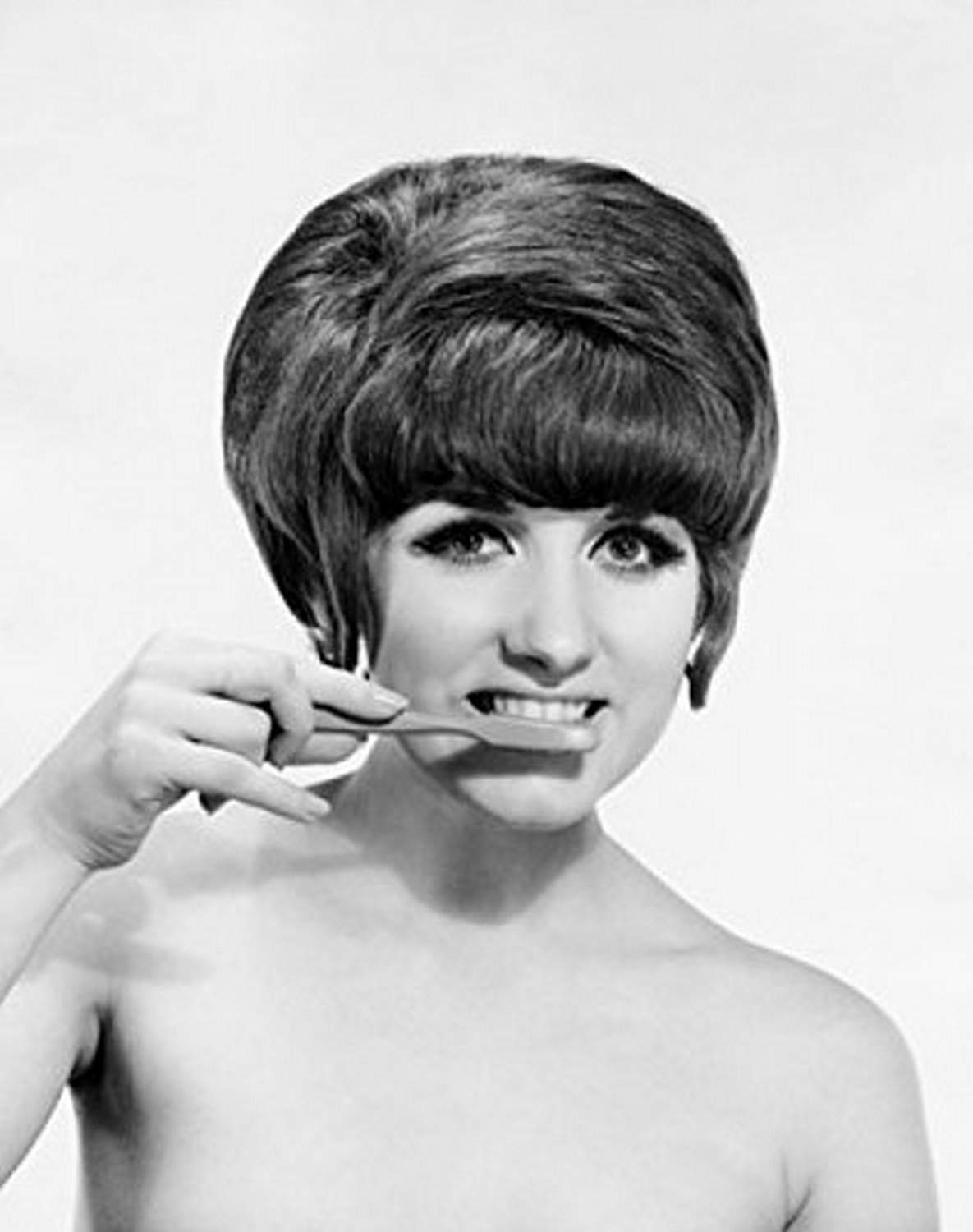 18 x 24 Young Woman Brushing Teeth Portrait Poster Print - Perfect for Bathroom Decor, Dental Office Art & Modern Home Wall Decor