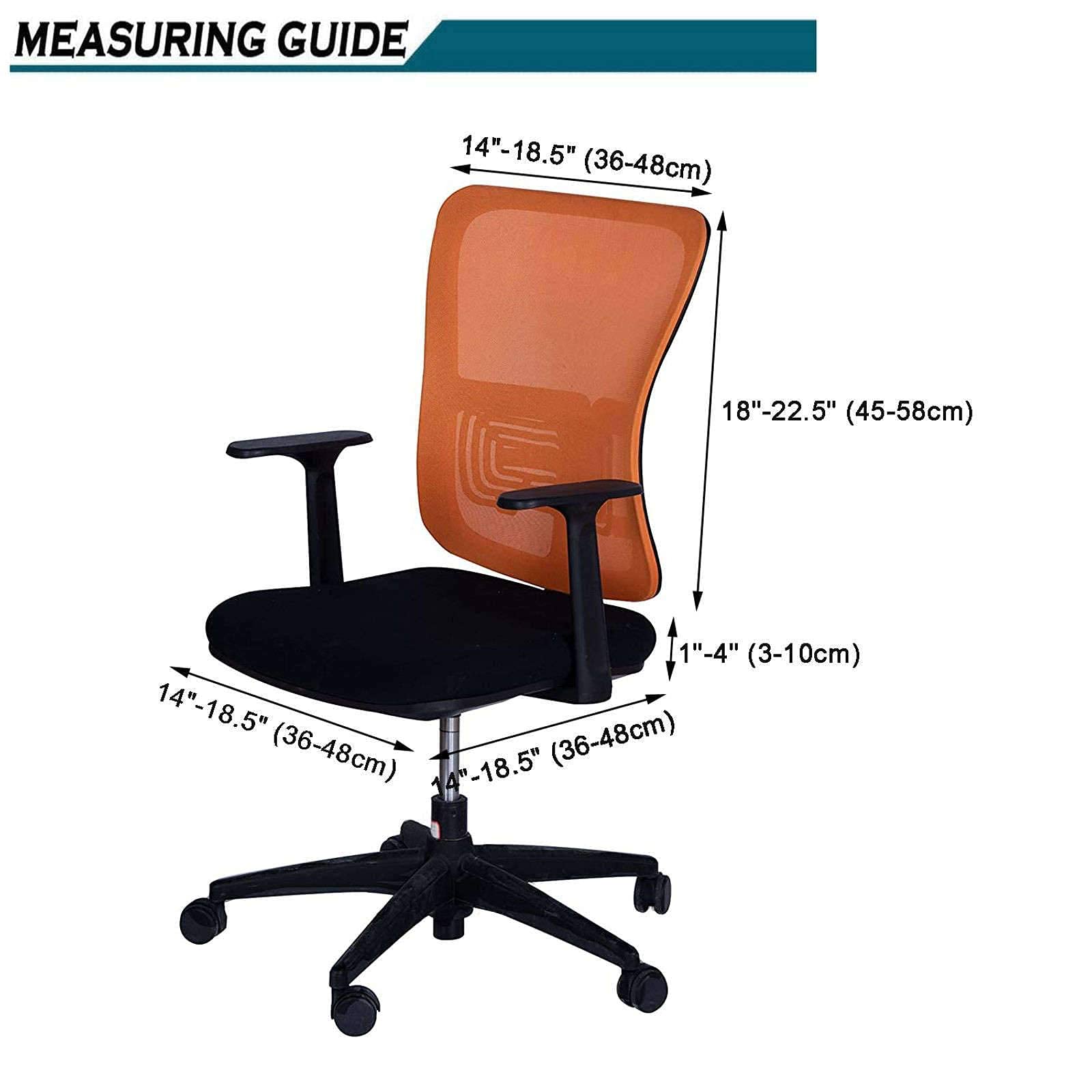 Velvet Office Chair Covers - Stretchable Computer Desk Chair Slipcovers for Swivel Chairs, Soft Washable Protector for Boss Chairs (Brown) | Perfect for Home Office, Gaming Setup & Conference Rooms