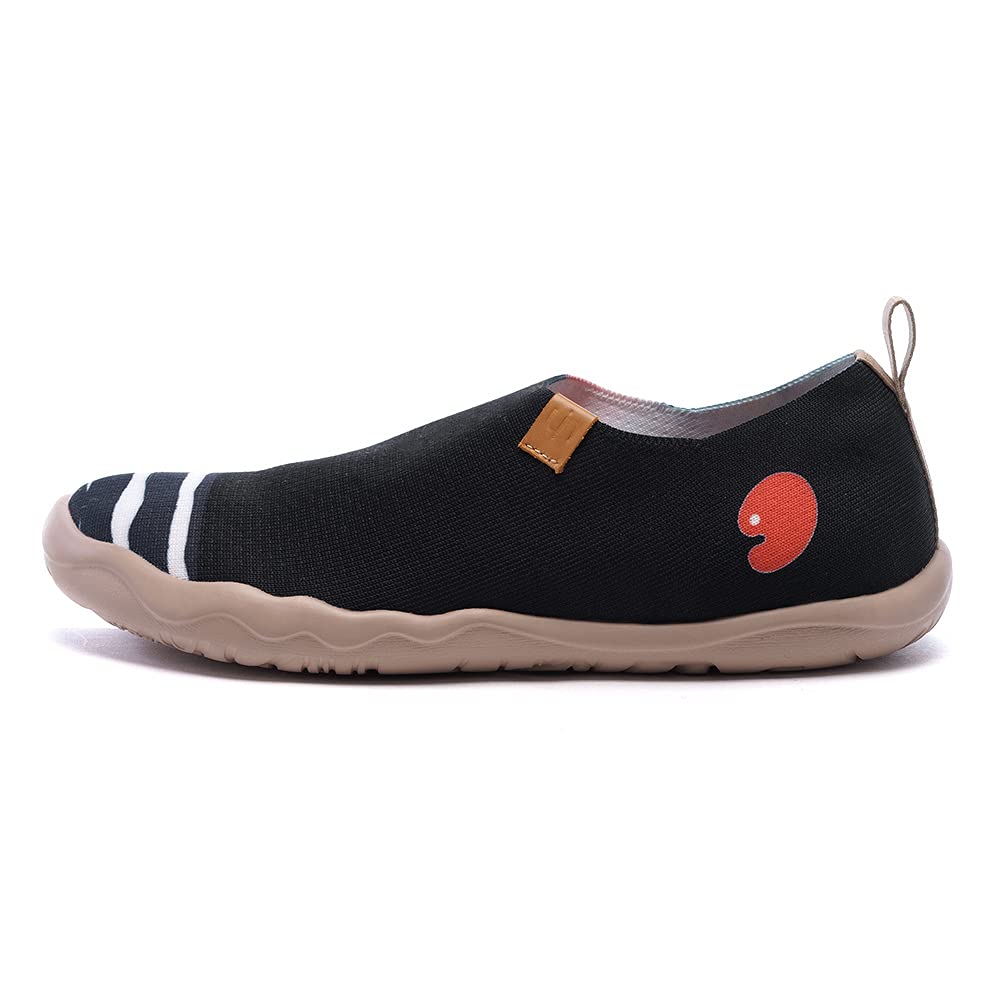 UIN Men's Lightweight Knitted Loafers - Slip On Casual Sneakers with Artistic Paint Design - Perfect for Travel, Walking & Everyday Wear