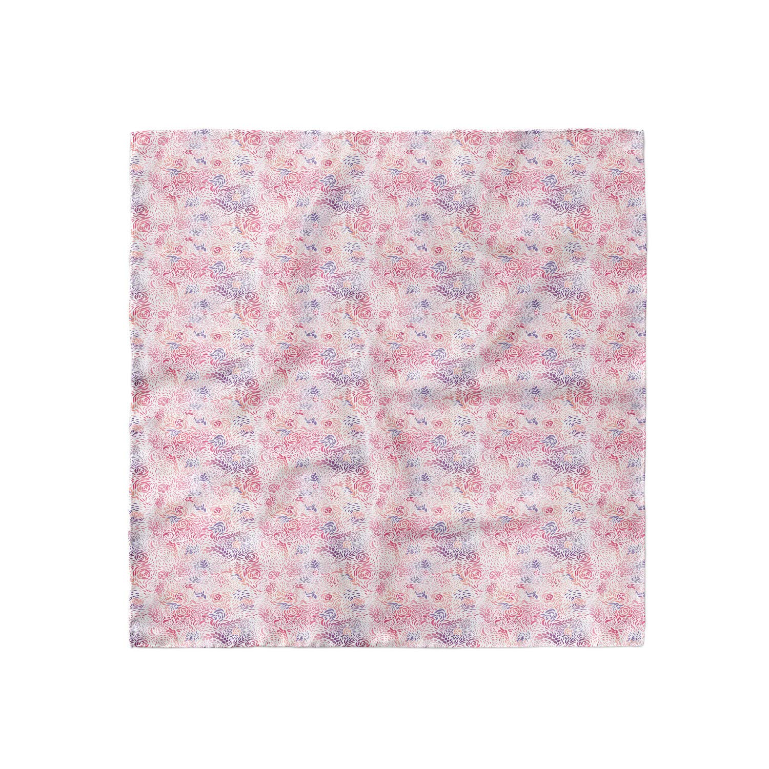 Ambesonne Floral Hair Scarf - Soft Pink Rose Print Head Wrap for Women, Boho Style Hair Accessory for Beach, Wedding & Everyday Wear