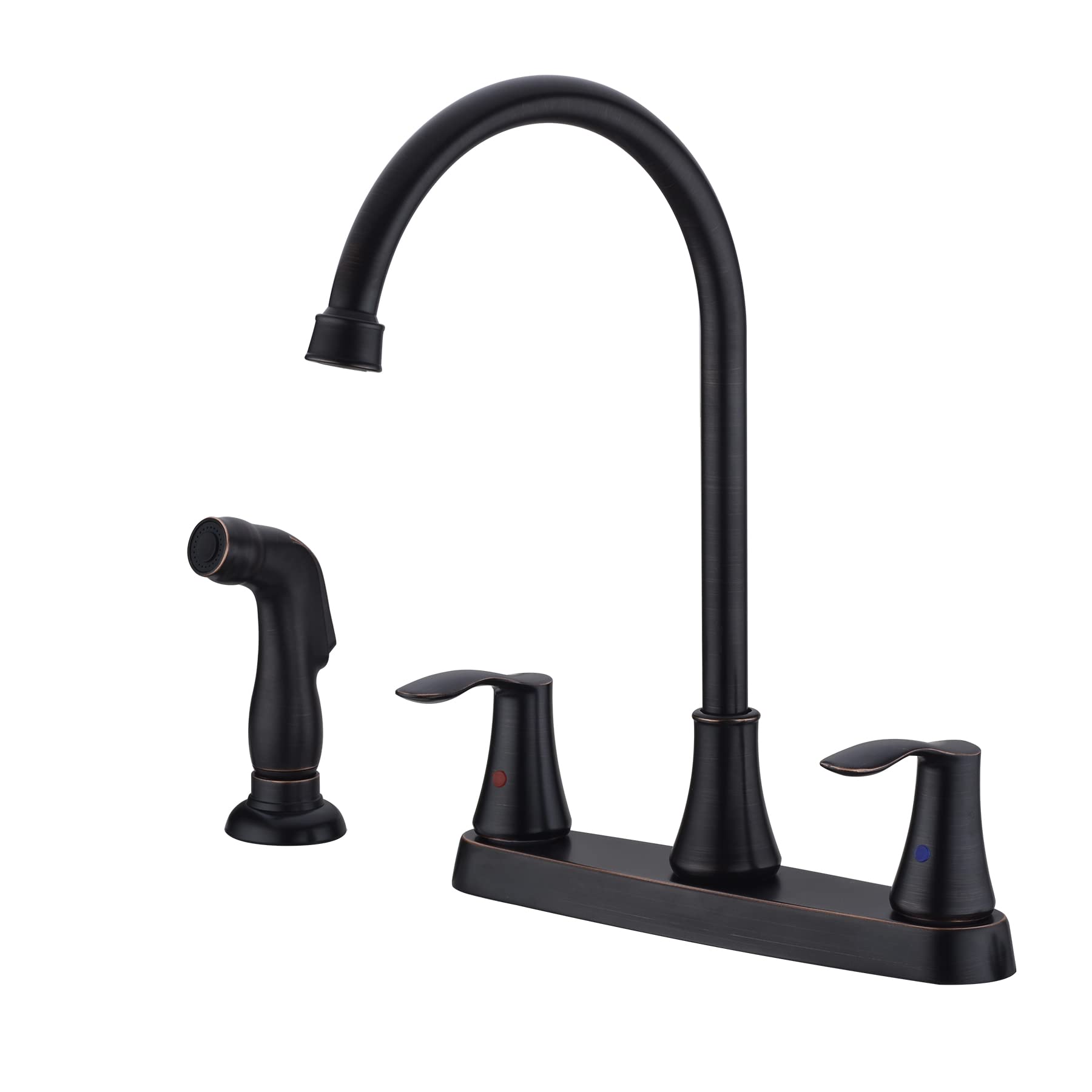 Stainless Steel Kitchen Faucet with Pull-Out Sprayer - High Arc 2-Handle Design for Modern Kitchens