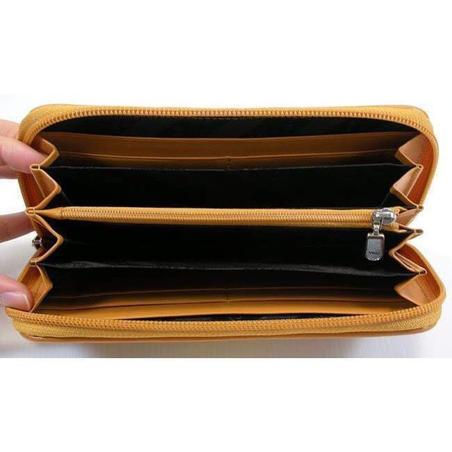 Luxury Yellow Two-Tone Crocodile Leather Women's Wallet - Fashionable Bifold Clutch for Everyday Use & Special Occasions