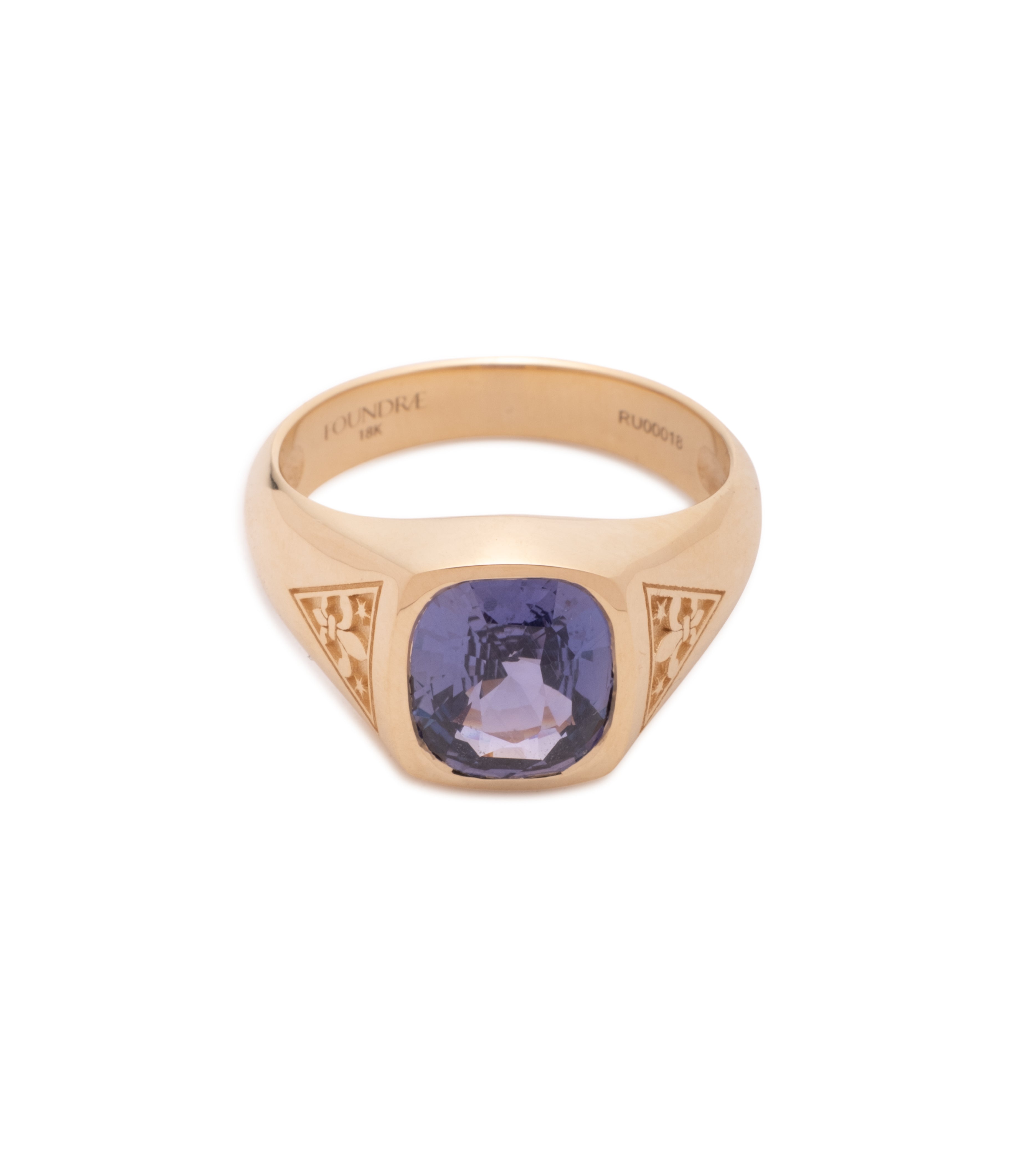 3.15 Carat Natural Purple Sapphire Ring with Internal Compass Design - Unique Handcrafted Gemstone Jewelry for Women - Perfect for Engagement, Anniversary & Special Occasion Gifts