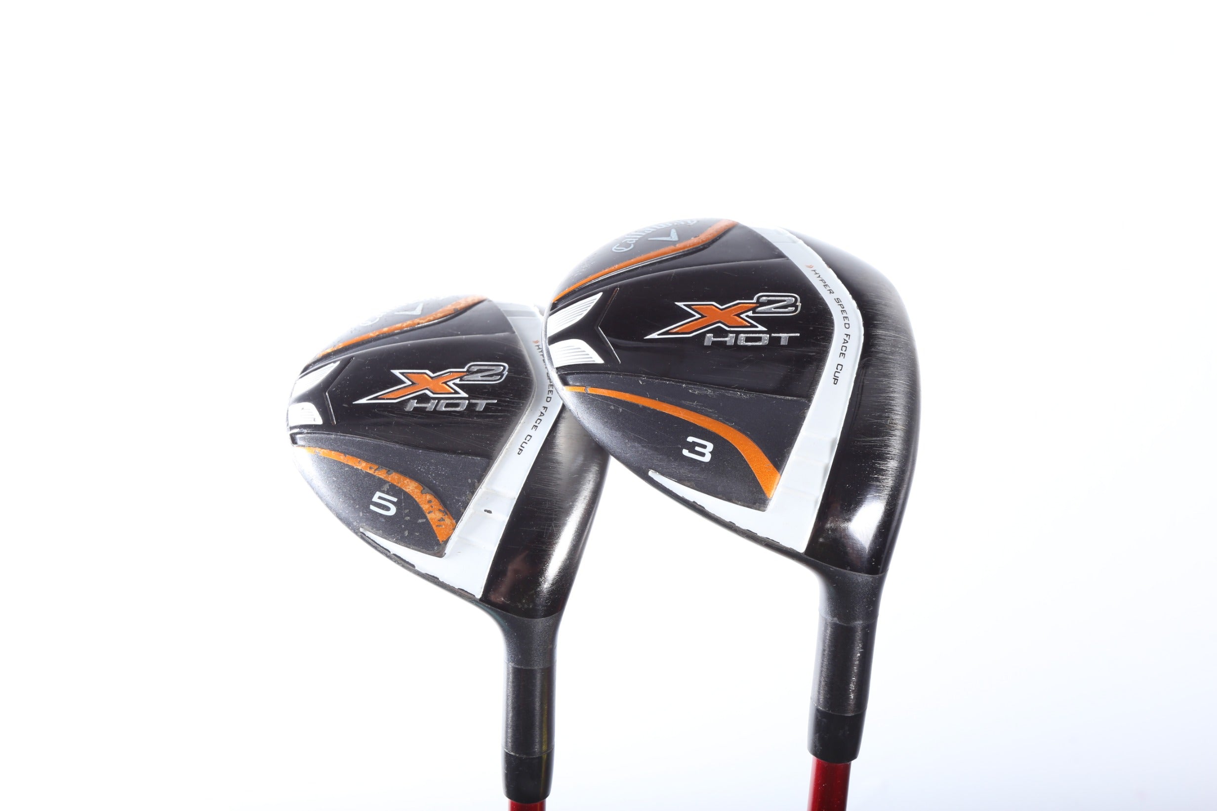 Used Callaway X2 Hot Fairway Wood Set - Right Handed 3 Wood & 5 Wood with Senior Flex Shafts | Perfect for Golfers Seeking Forgiveness & Distance on the Fairway