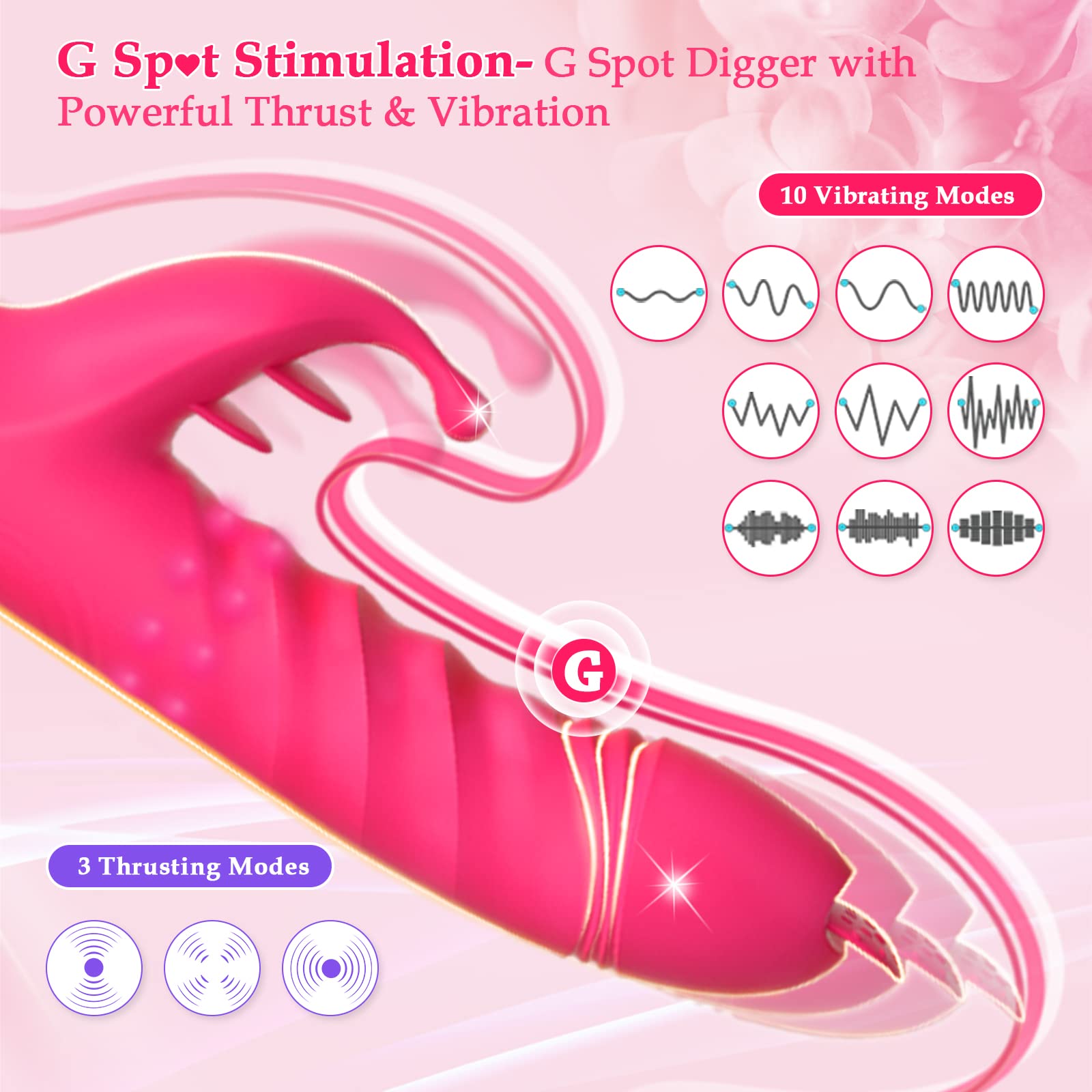 Best G Spot Rabbit Vibrator with Thrusting & Rotating - Tongue Licking Clitoral Stimulator for Women - Powerful Dual Motor Adult Sex Toy for Solo & Couples Play - Enhance Female Pleasure & Orgasms (Perfect for Bedroom Fun, Anniversary Gifts & Spicing Up Relationships)