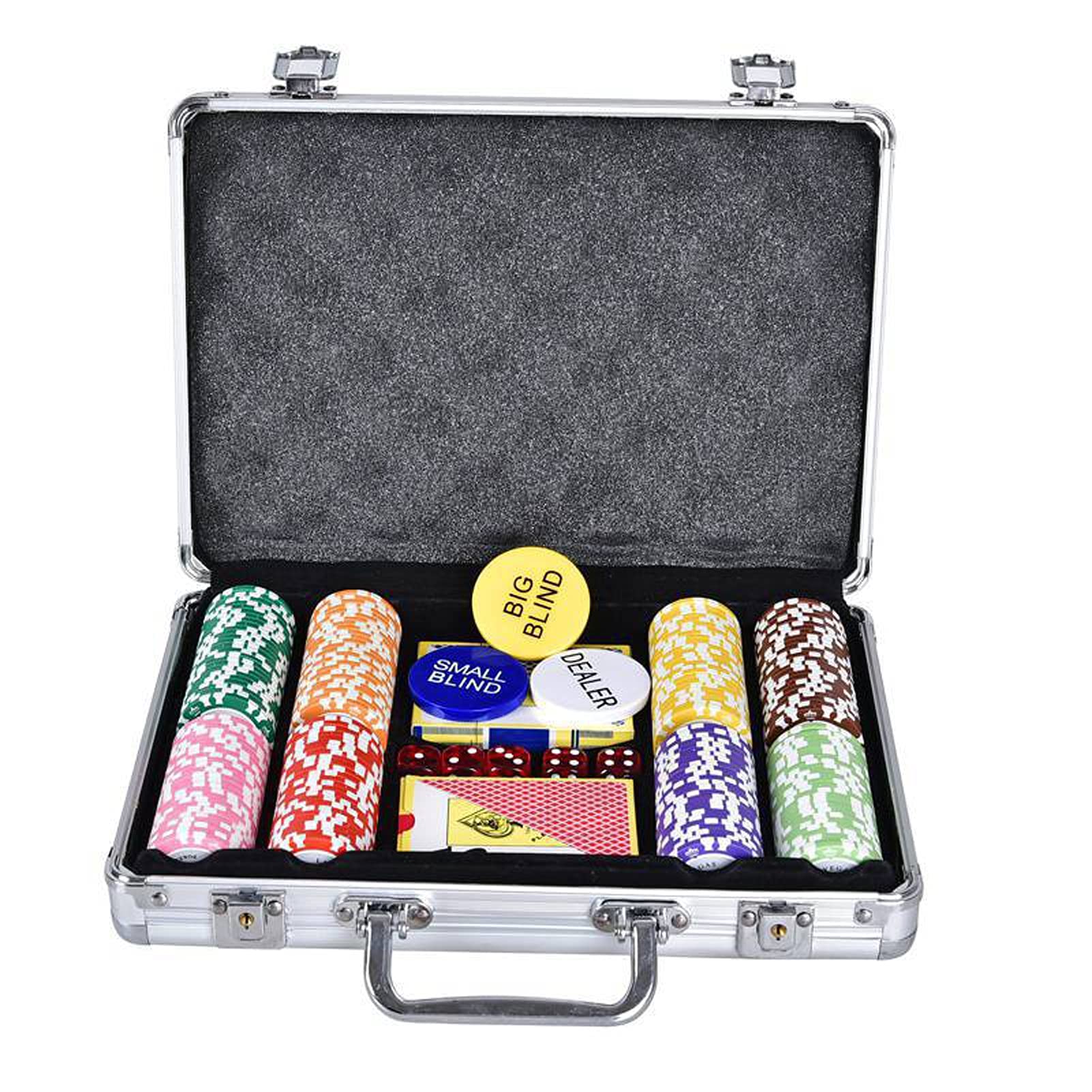 OXUN 500-Piece 14G Crown Clay Poker Chip Set with Aluminum Case - Professional Casino Chips for Poker, Blackjack & Gambling Games - Perfect for Home Game Nights, Casino Parties & Poker Tournaments