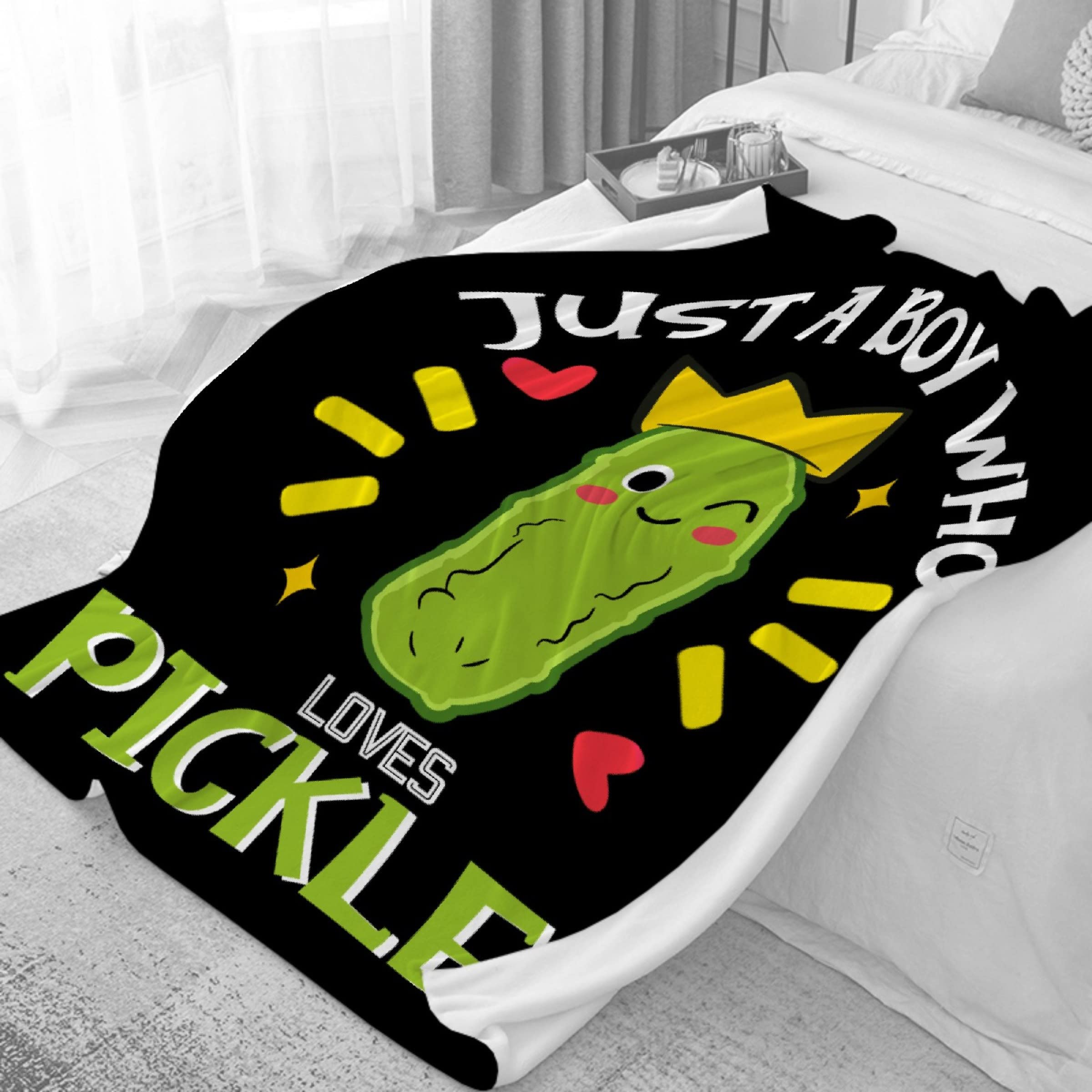 Pickles Themed Flannel Throw Blanket - 90