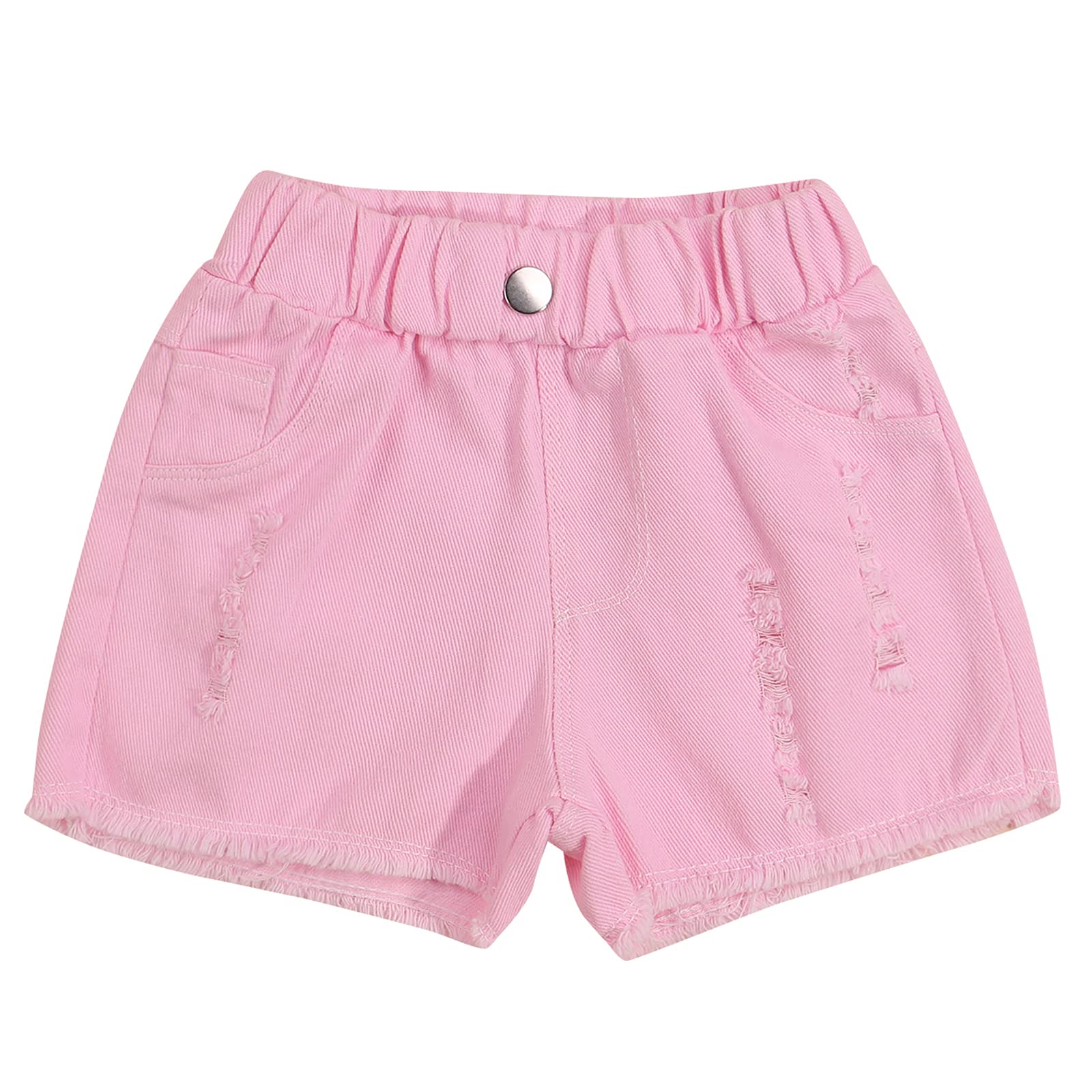 Stylish Mubineo Ripped Denim Shorts for Toddler Girls - Soft & Comfortable Summer Casual Wear - Perfect for Playdates, Beach Trips & Outdoor Adventures