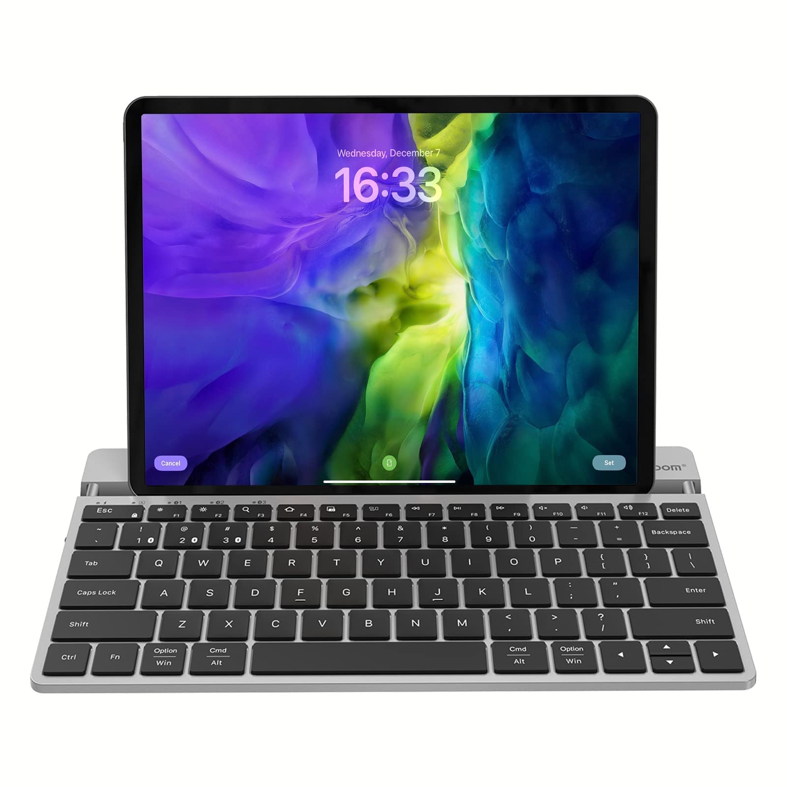 AUSDOM Wireless Bluetooth Keyboard for iPad 11-inch/iPad Air/iPad Mini/Galaxy Tab A8/A7/S6/S5/Fire HD - Rechargeable Multi-Device Portable Keyboard with Stand | Perfect for Home Office, Travel & Remote Work