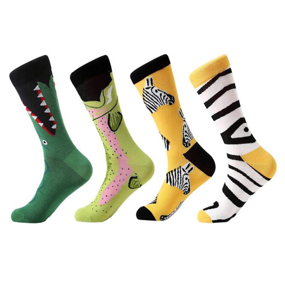 Funky Pineapple Cherry Banana Crocodile Seafood Cotton Dress Socks for Men & Women - Novelty Casual Socks for Office, Party, and Everyday Wear