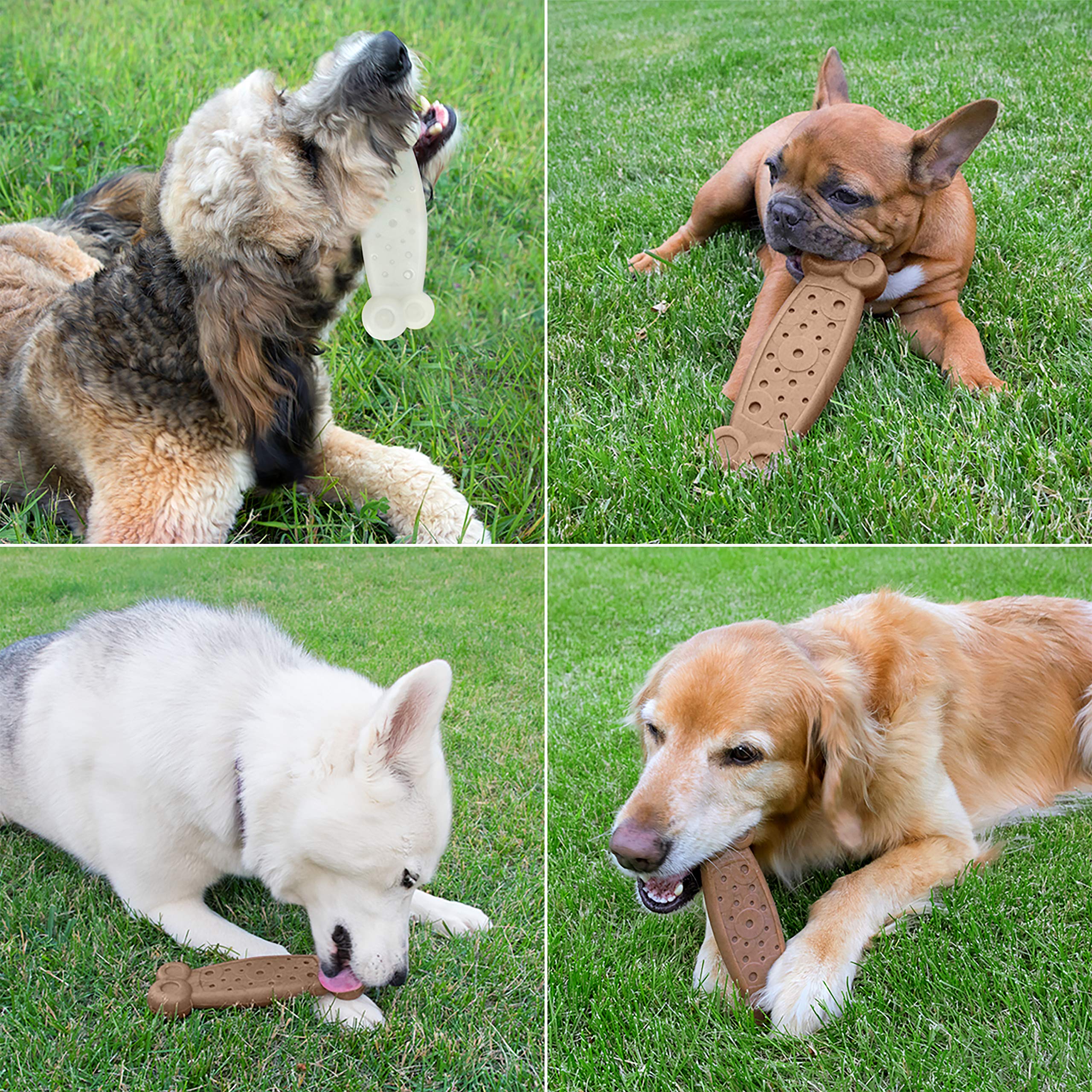**Durable Nylon Dog Chew Toy - Bacon Flavor & Textured Surface for Aggressive Chewers | Safe & Long-Lasting Pet Dental Bones for Puppies & Adult Dogs | Perfect for Teething, Boredom & Training**