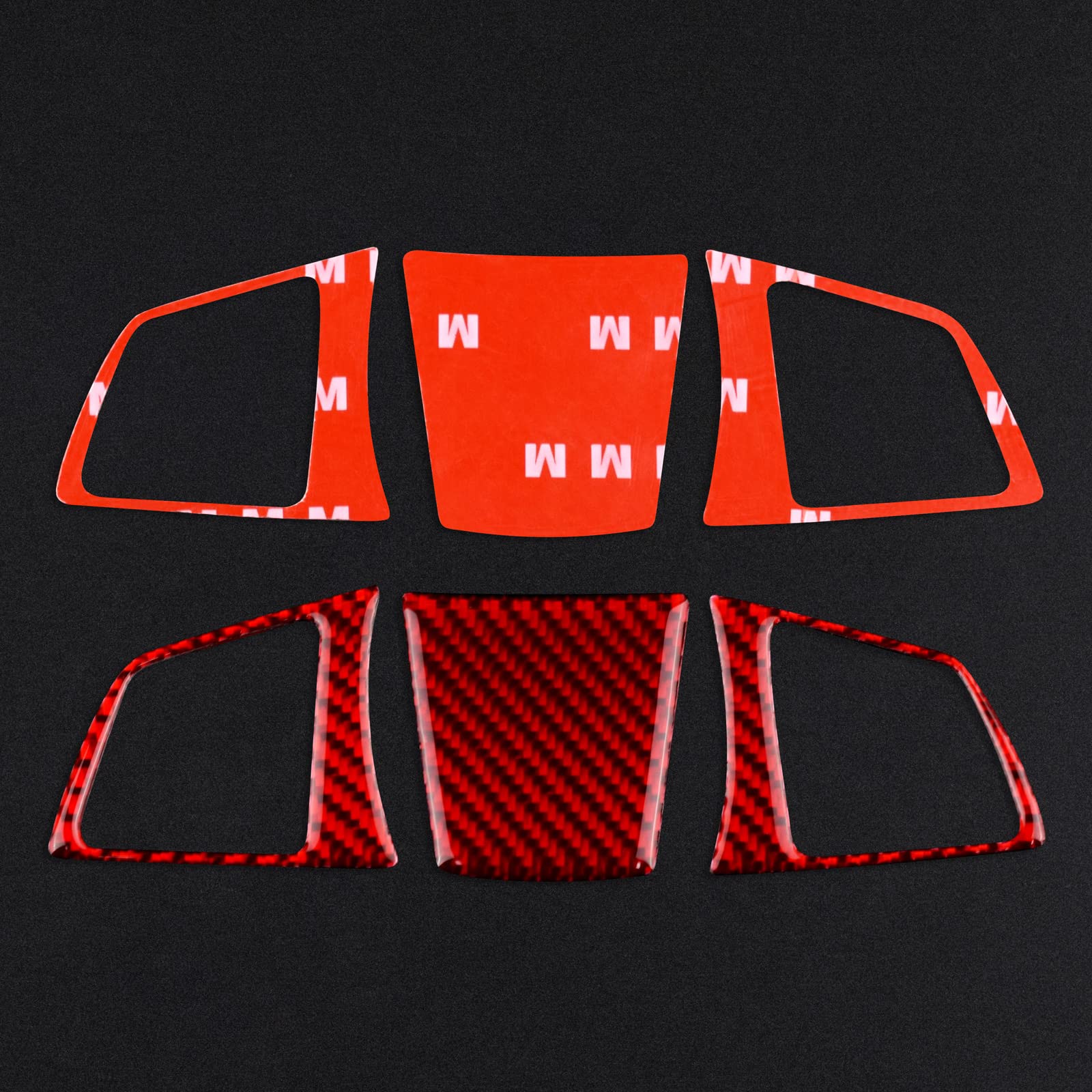 Carbon Fiber Steering Wheel Button Decoration Sticker for BMW Z4 Roadster E89 (2009-2017) - Red Interior Trim Accessories | Premium Auto Upgrade for Enhanced Driving Experience