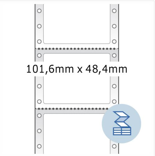 8163 Continuous Computer Labels - 101.6 x 48.4 mm, 1 Row, White, Permanent Adhesive - Perfect for Shipping, Filing & Inventory Management