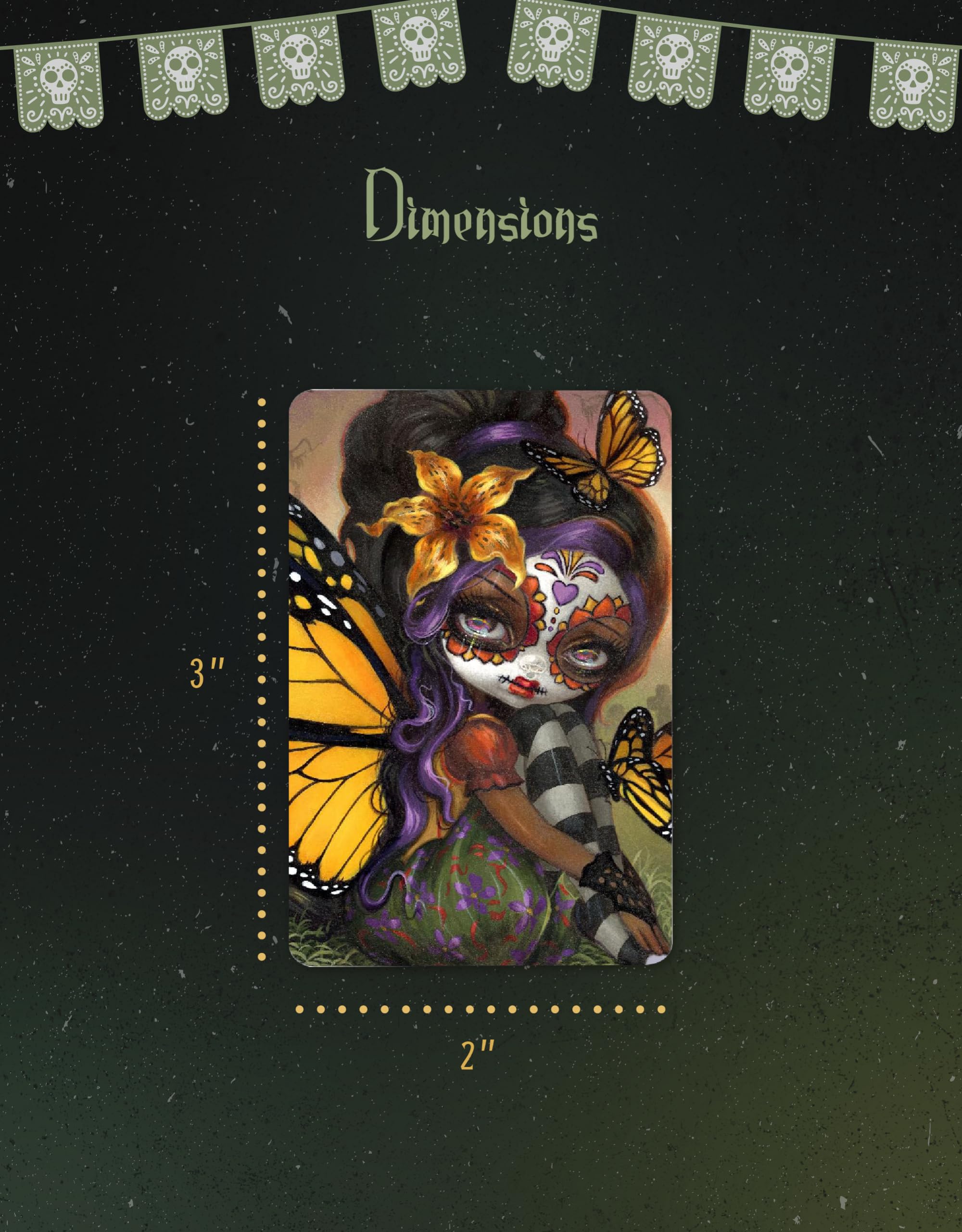 Jasmine Becket-Griffith Dia de Los Muertos Wood Magnets Set - 2