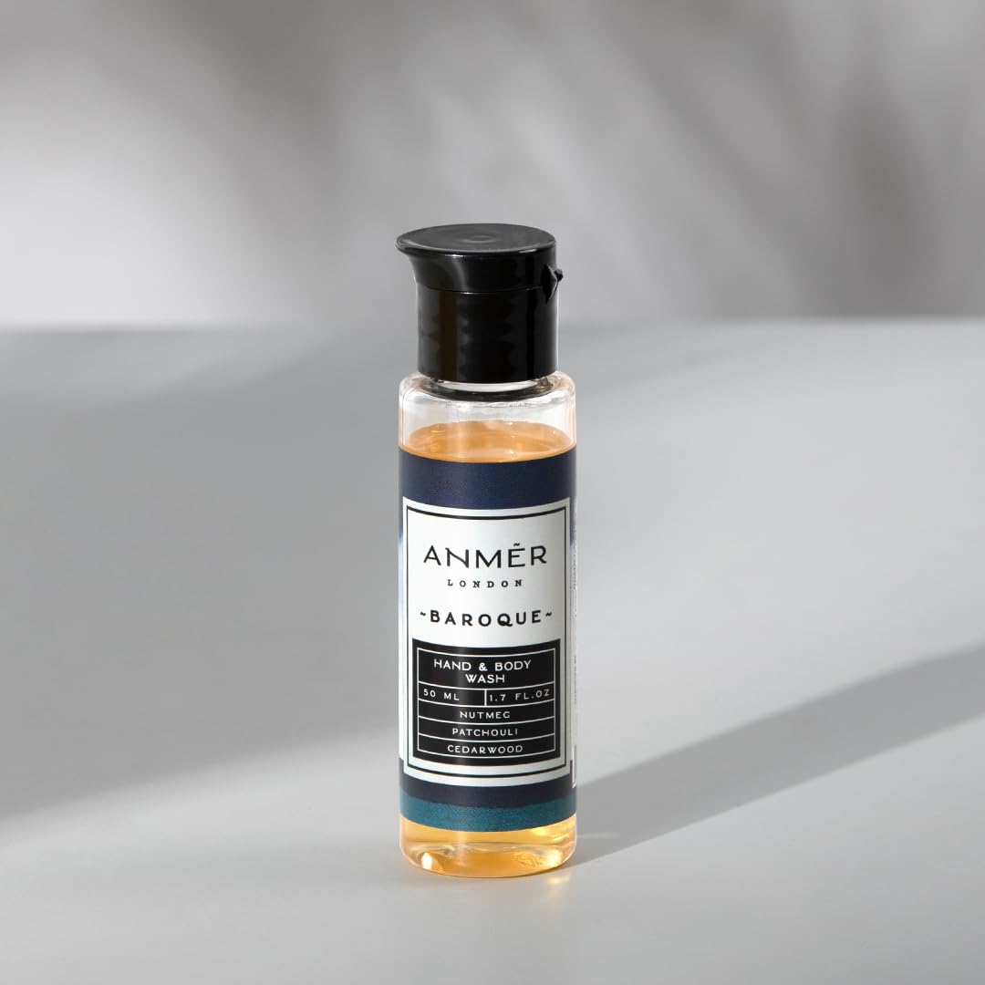 ANMER LONDON Baroque Hand and Body Wash - Sulfate Free, Paraben Free, Mineral Oil Free - Gentle Cleanser for Men & Women - Perfect for Daily Shower, Bath and Hand Washing