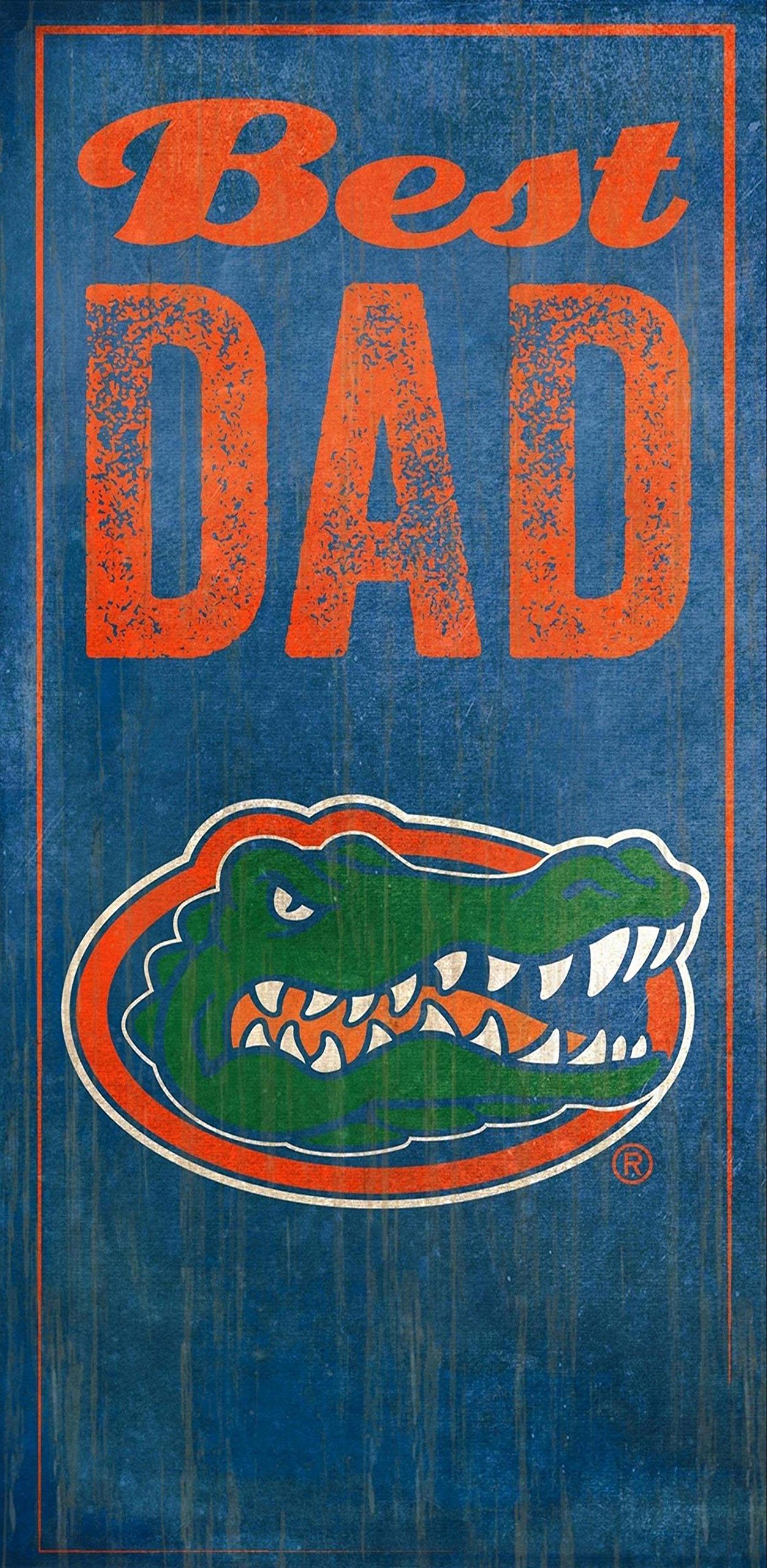 Fan Creations University of Florida Best Dad Sign - Colorful College Football Decor for Game Day, Father's Day Gift & Man Cave Wall Art