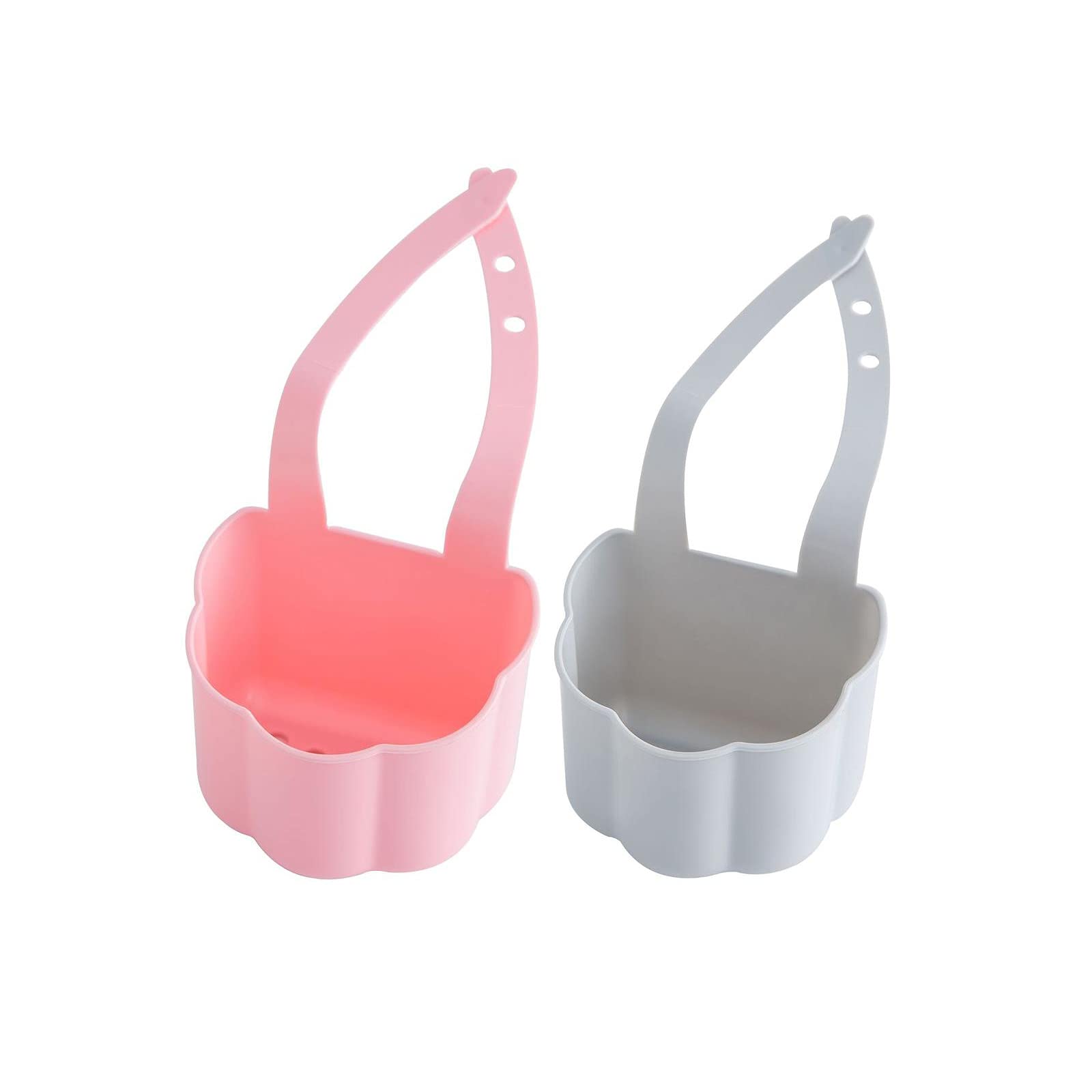 2-Pack Hanging Storage Baskets for Kitchen Sink - Space Saving Organizer with Drain Holes for Washing, Drying & Storing Dishes, Fruits, Sponges (Perfect for Small Kitchens & RVs)