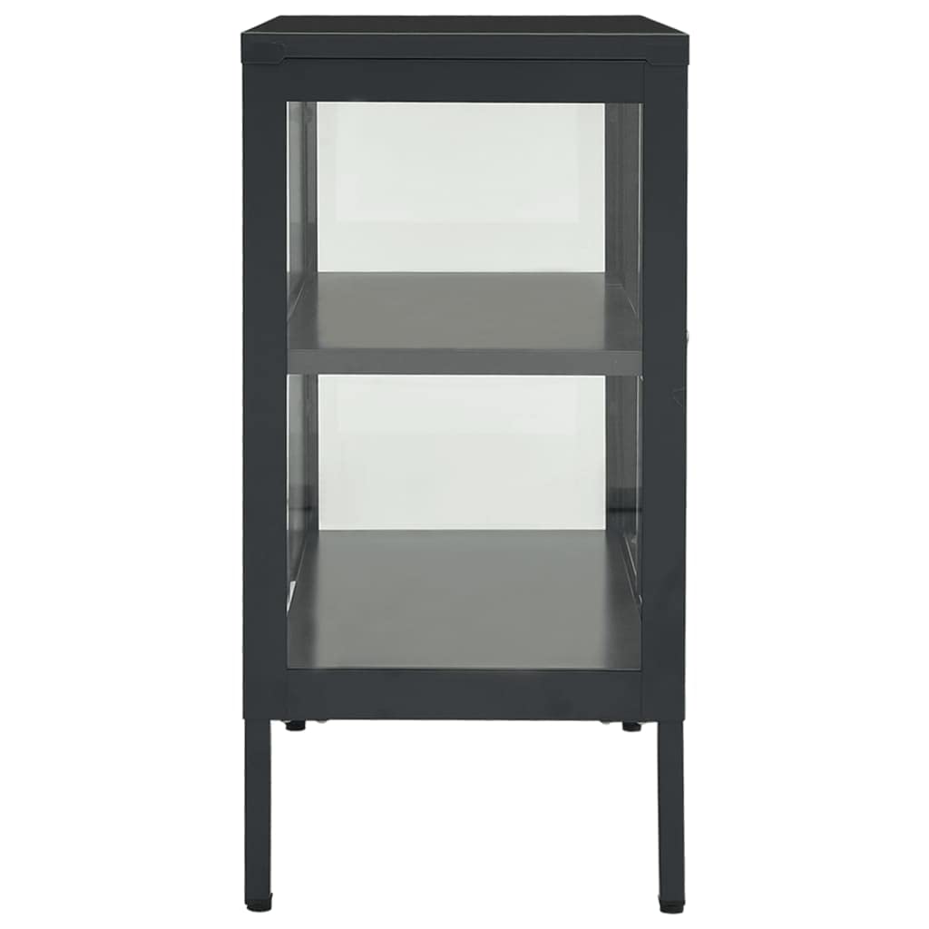 Freestanding Storage Cabinet with Glass Doors - 27.6