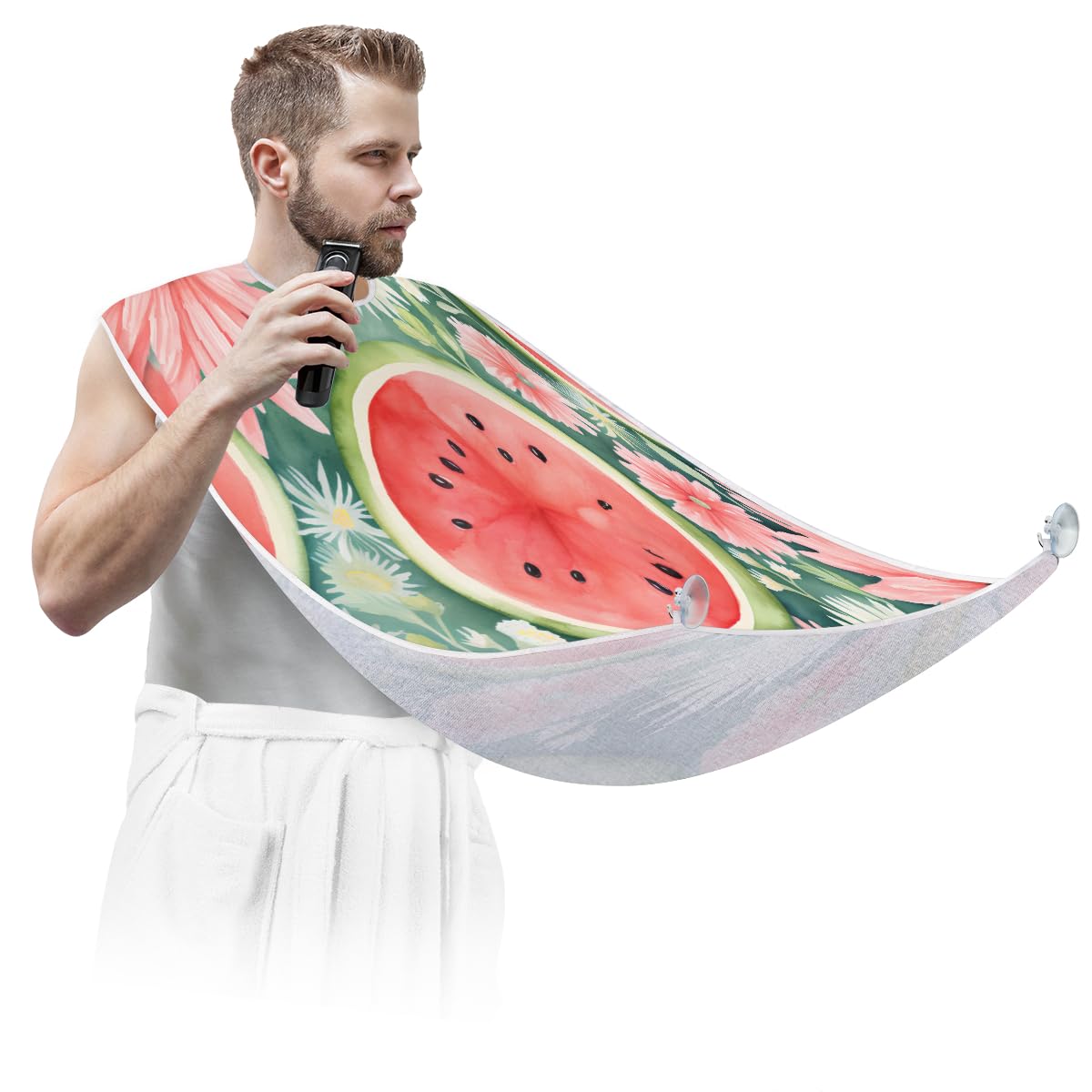 Waterproof Beard Shaving Bib for Men & Women - Reusable Hair Dye Apron, Makeup Cape & Barber Accessory - Perfect for Beard Trimming, Haircut, Salon & Home Use - Sink Hair Catcher & Gift Idea for Barbers
