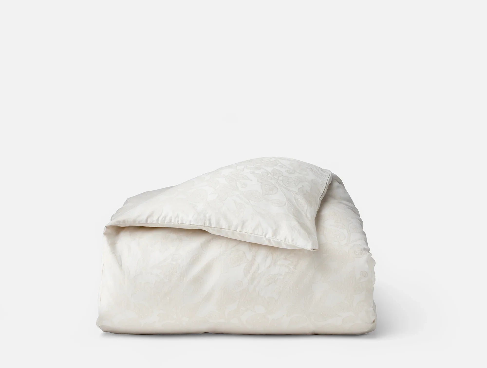 Heritage Organic Percale Jacquard Duvet Cover Set - 100% Cotton Luxury Bedding for Hotel & Home Use - Perfect for Master Bedroom, Guest Room & Vacation Homes
