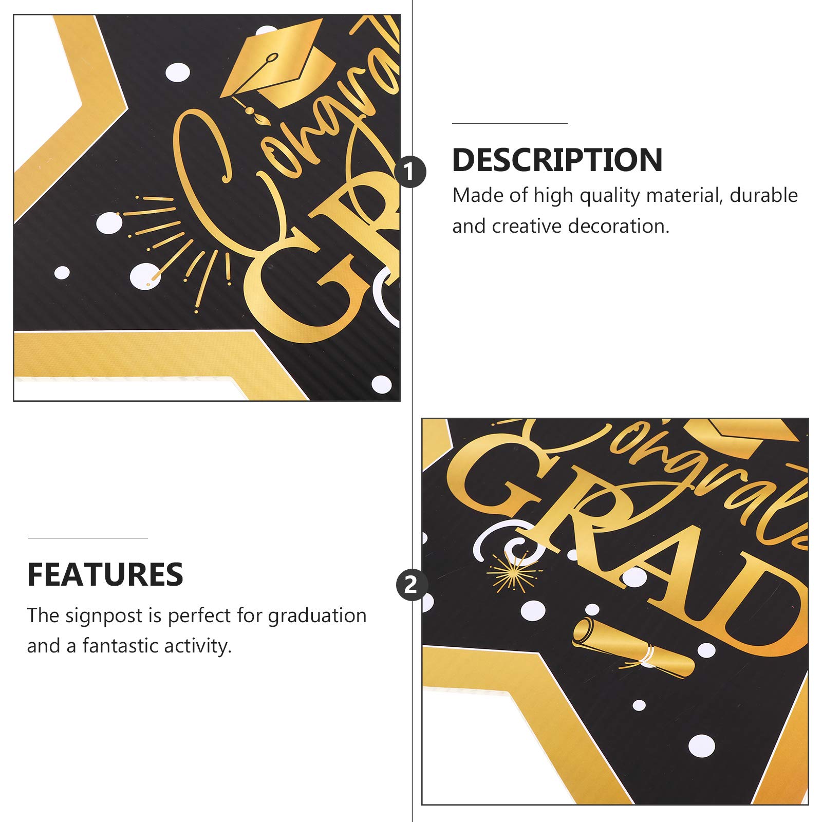 ABOOFAN Graduation Cap Garden Flag - 1pc Plastic Yard Sign with Logo for Graduation Decorations, Perfect for Outdoor Graduation Party, Lawn Decor & School Celebrations