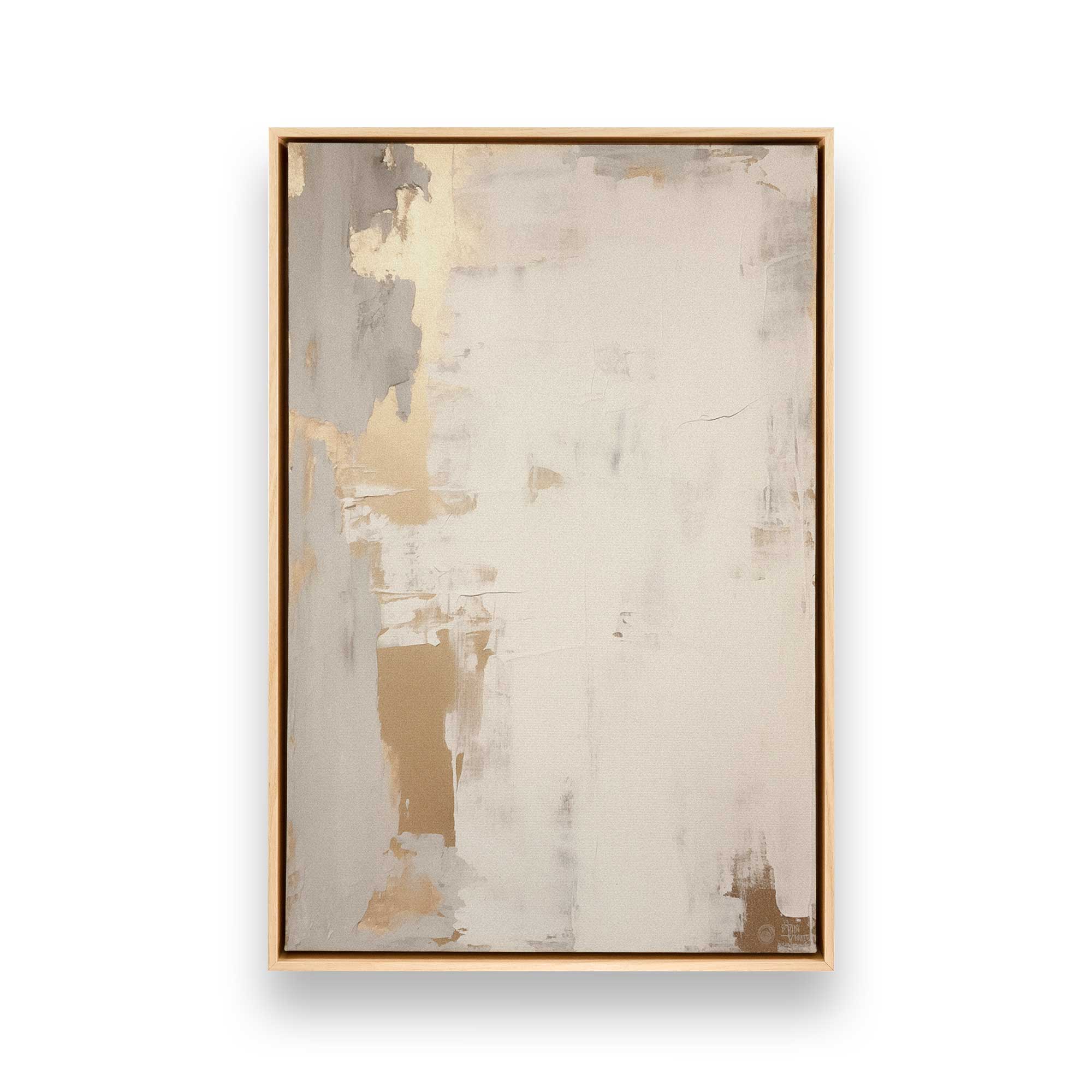 Golden Haze I Canvas Wall Art Print - Modern Abstract Painting for Living Room, Bedroom & Office Decor