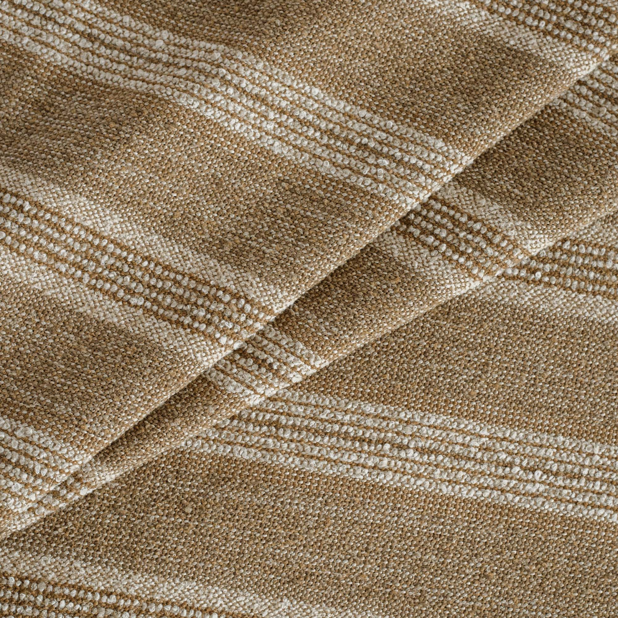 Acadia Stripe Fabric - Soft & Durable Cinnamon Color Upholstery Material for Sofa, Curtains & Home Decor | Perfect for DIY Projects & Interior Design