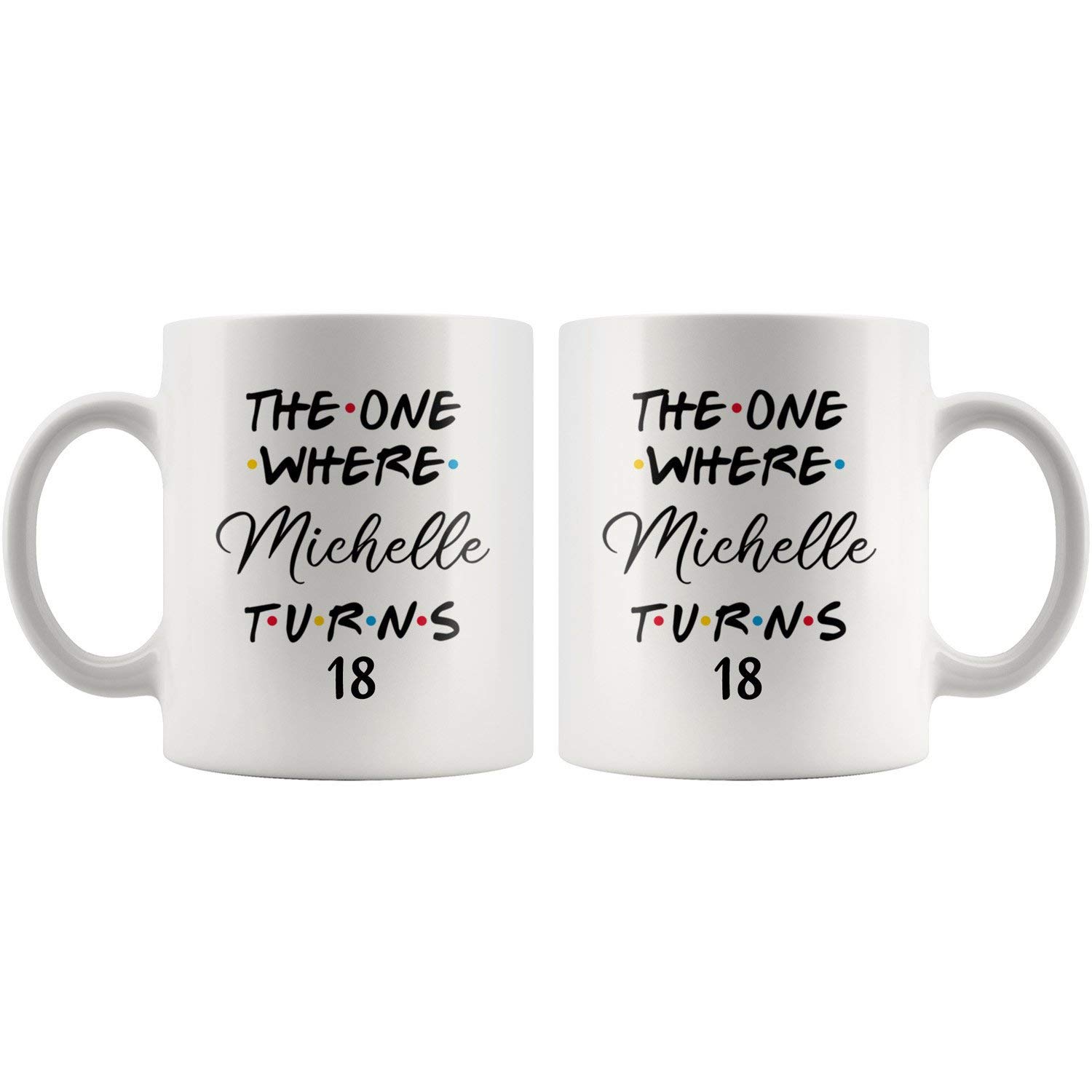 Personalized 18th Birthday Mug - Custom Ceramic Coffee Cup for Him & Her - 11oz Funny Eighteenth Birthday Gift for Teens - Perfect for 18th Birthday Party, College Dorm & Milestone Celebrations