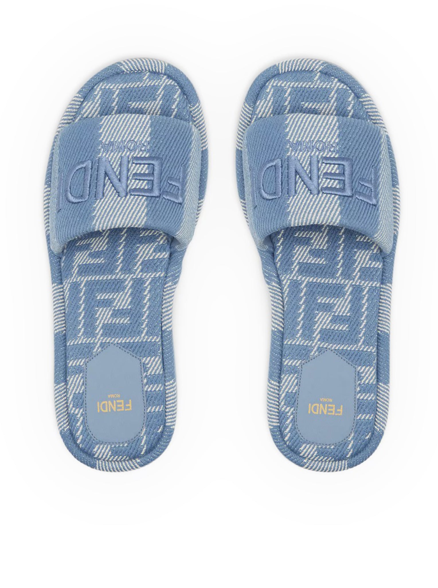 FENDI Sunshine Platform Slippers - Women's Luxury Slide Sandals for Summer, Beach, and Poolside Relaxation