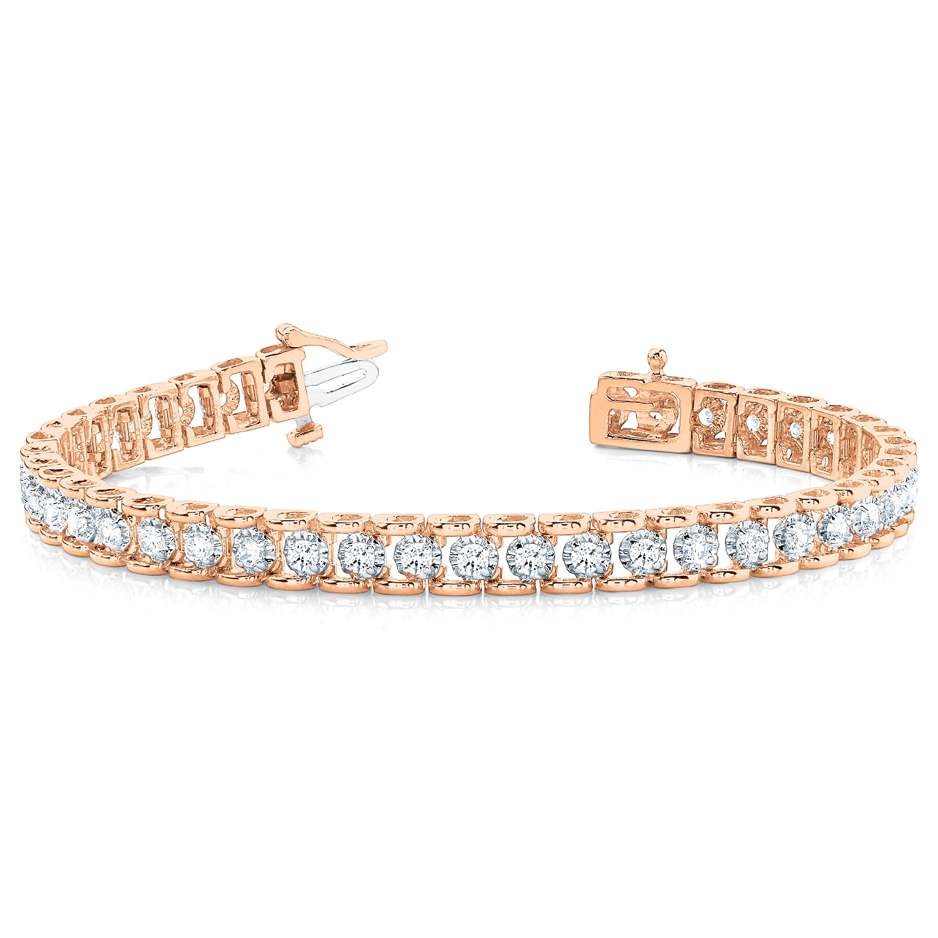 2.0 Carat Total Weight (CTW) Round Diamond Tennis Bracelet - 4 Prong Setting for Women | Perfect for Weddings, Anniversaries & Special Occasions