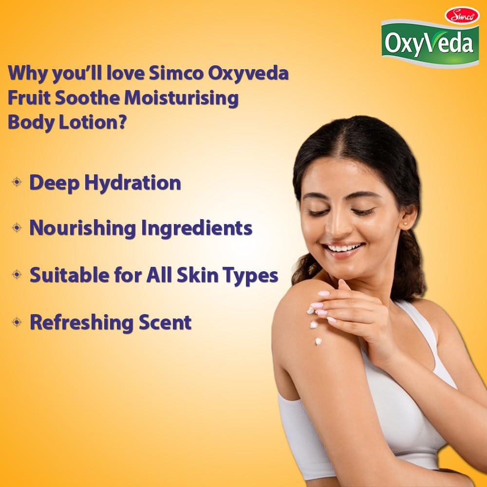 Simco Oxyveda Honey & Almond Nourishing Body Lotion 400ml - Hydrating Moisturizer with Natural Honey & Almond Oil for Smooth, Healthy Skin - Perfect for Daily Skincare Routine & Dry Skin Relief