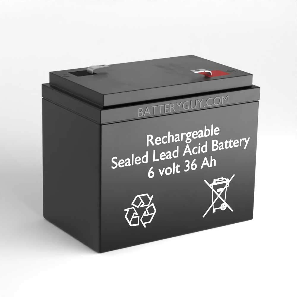 6V 36AH SLA Replacement Batteries (2-Pack) - Rechargeable Sealed Lead Acid Battery for Power Wheels, Emergency Lights, UPS Backup - Compatible with Brand Equivalent Models