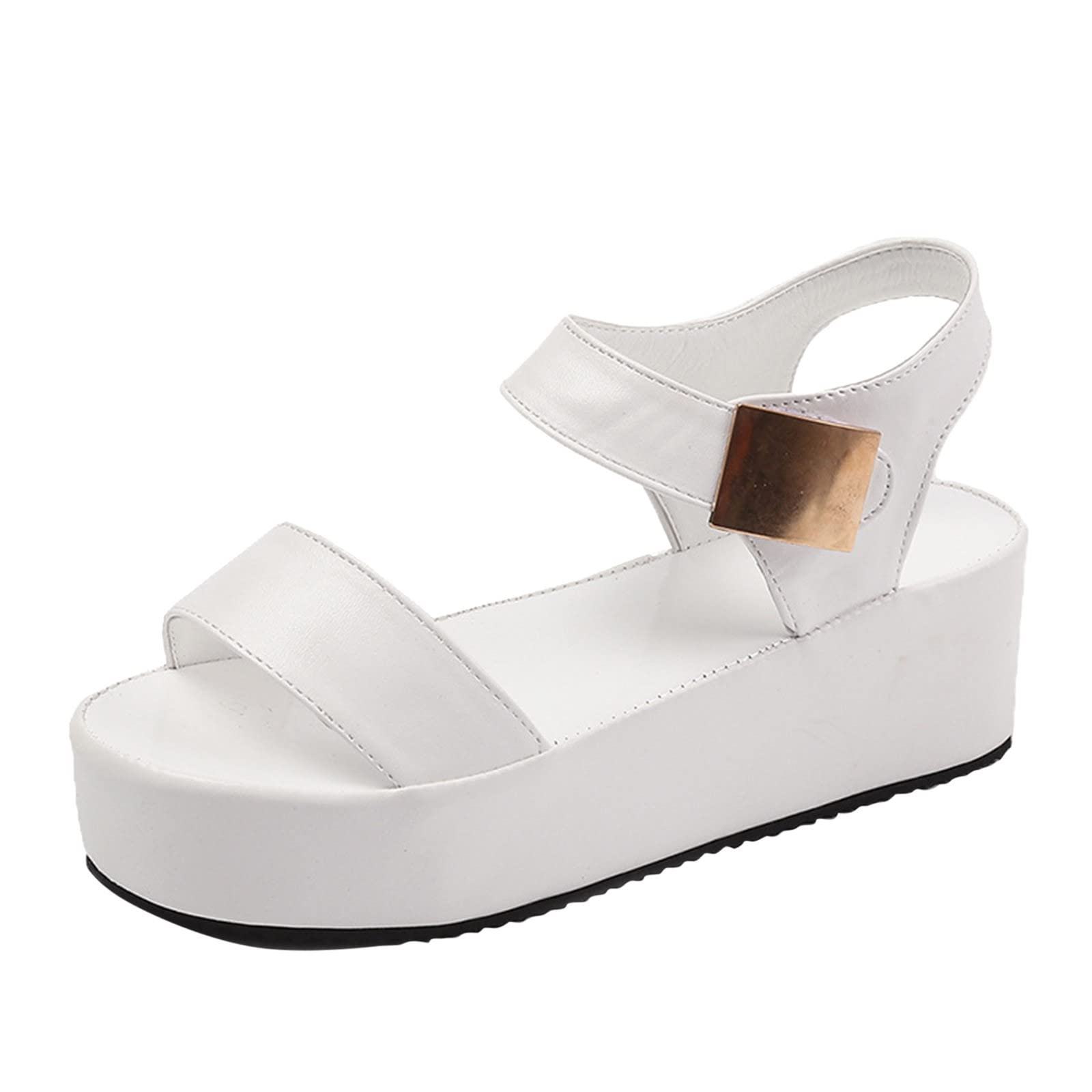 Women's Fashion Platform Wedge Heel Flip Flop Sandals - Colorblock Roman Style for Large Size | Comfortable Summer Beach Shoes, Casual Walking & Outdoor Vacation Wear
