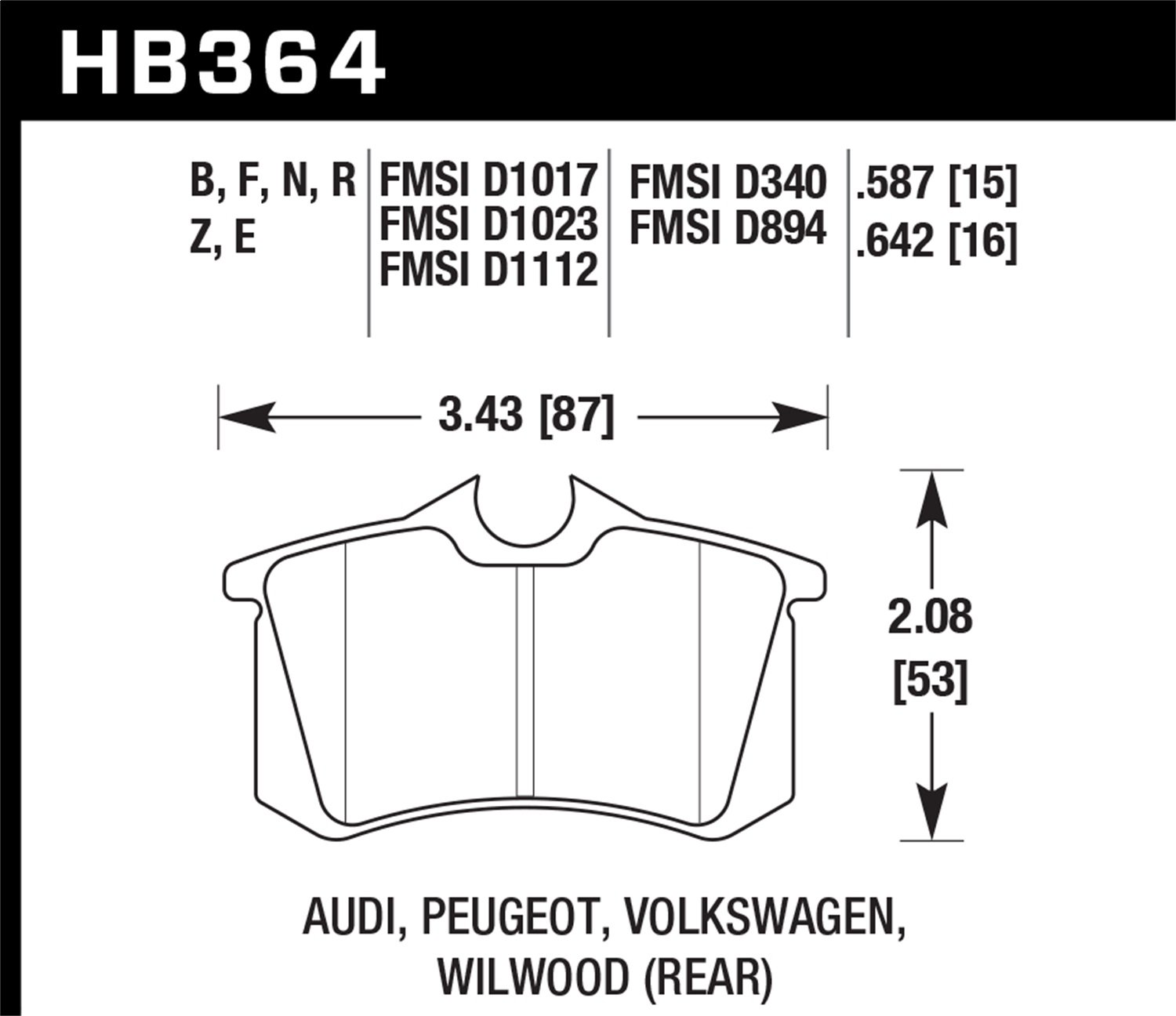 HB364B.642 HPS 5.0 High Performance Street Brake Pads - Premium Ceramic Brake Pads for Smooth & Quiet Stopping - Perfect for Daily Commuting, City Driving & Performance Vehicles