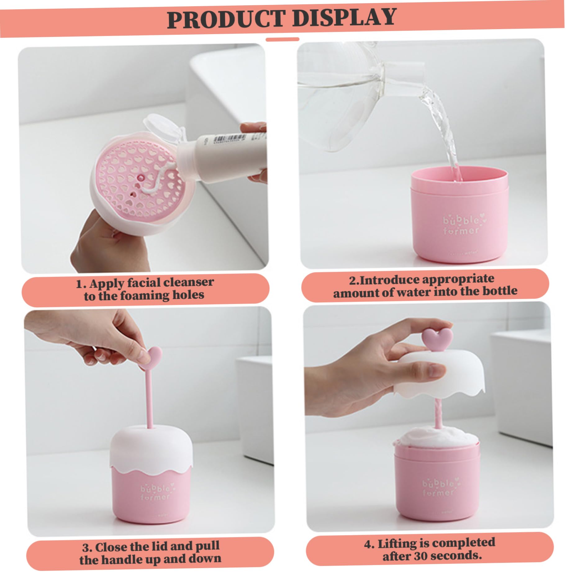 **2-Pack Cute Bubble Foam Maker for Face Wash | Fast Foaming Skincare Tool | Perfect for Home & Travel | Gentle Cleansing for Sensitive Skin**
