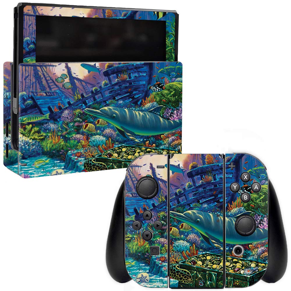 MightySkins Vinyl Decal Wrap Cover for Nintendo Switch - Sunken Treasure Design | Protective & Durable Skin | Easy to Apply & Remove | Made in USA | Perfect for Gaming, Travel & Customization