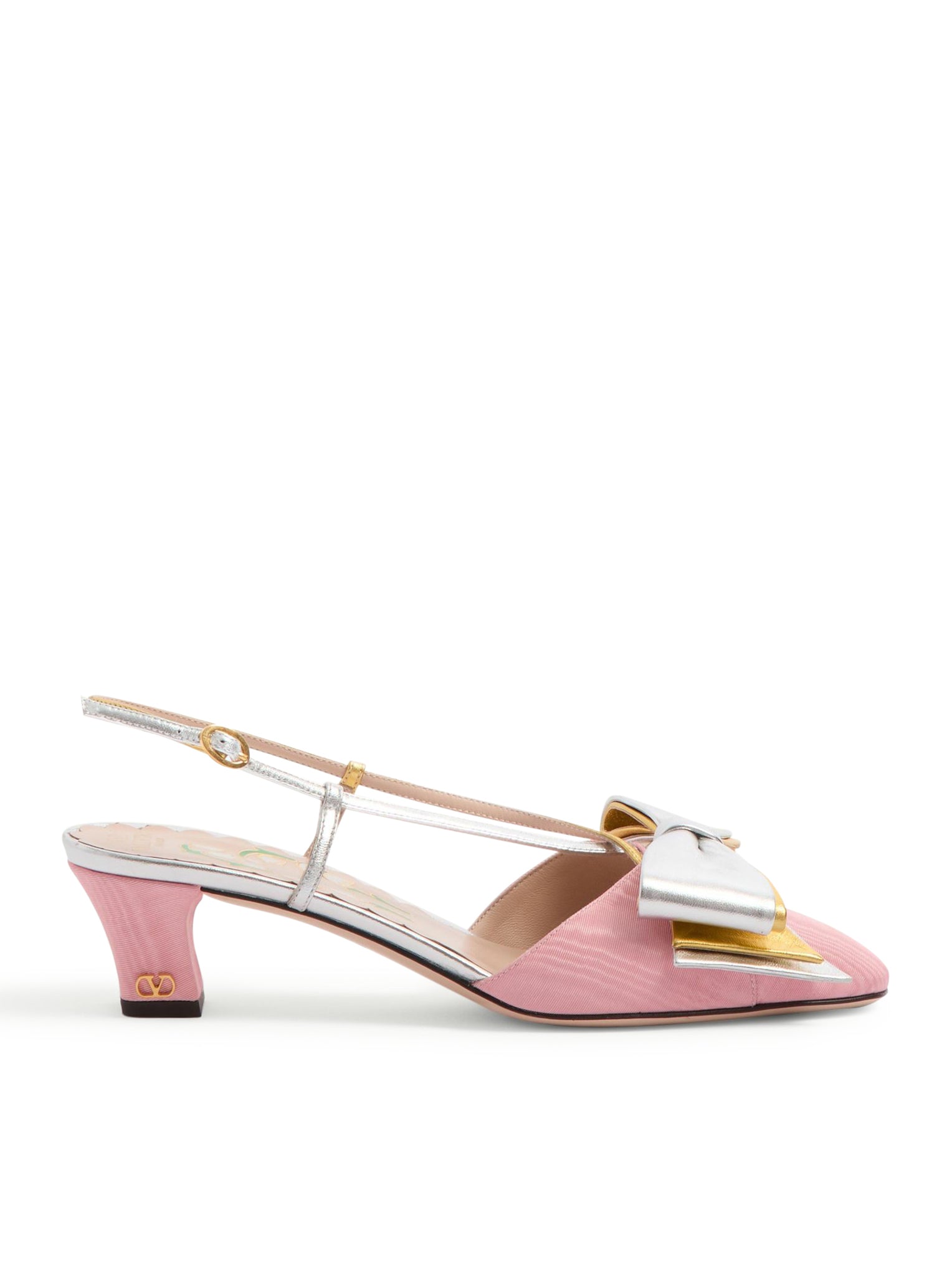 BOWOW Women's SLINGBACK PUMPS - 45MM MOIRÈ FABRIC Heels for Work, Party & Special Occasions - Comfortable Dress Shoes for Women