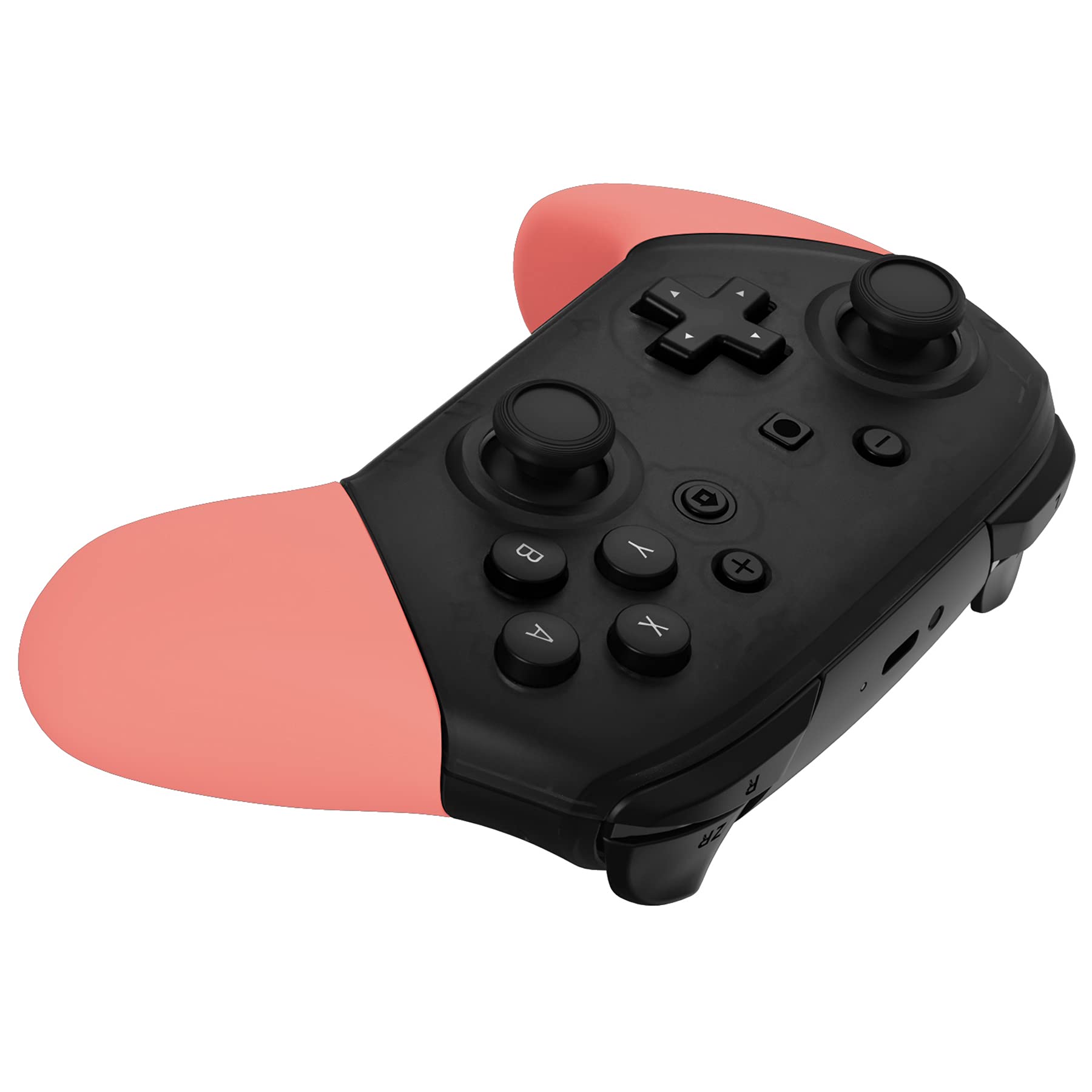 eXtremeRate Coral Soft Touch Replacement Handle Grips for Nintendo Switch Pro Controller - DIY Hand Grip Shell (Controller Not Included) | Perfect for Gaming Comfort & Customization