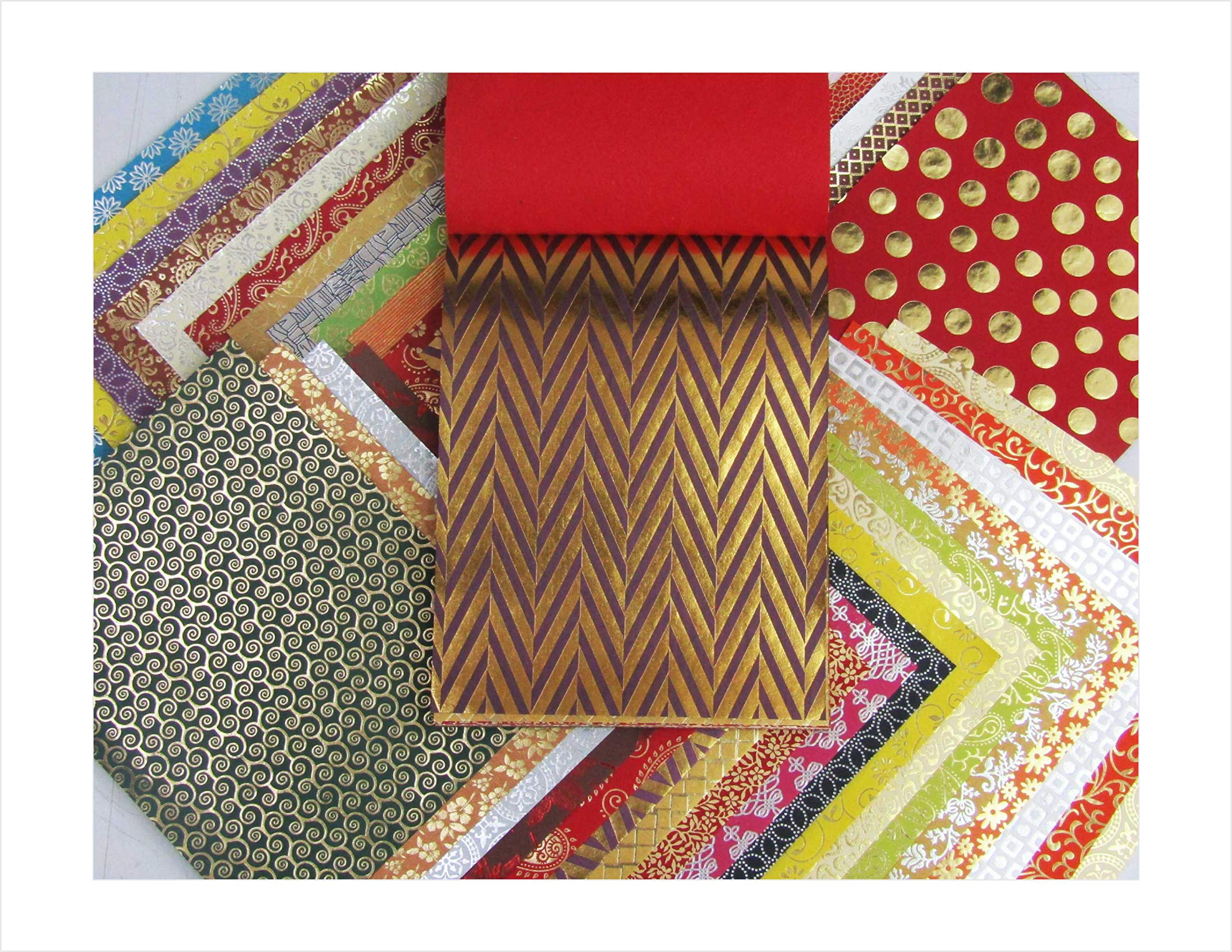 Handmade Foil Scrapbook Paper Pad 8.5x11 Inches - 36 Sheets Decorative Craft Paper for Card Making, Journaling, DIY Albums & Gift Wrapping | Premium Fancy Collection by Paperhues