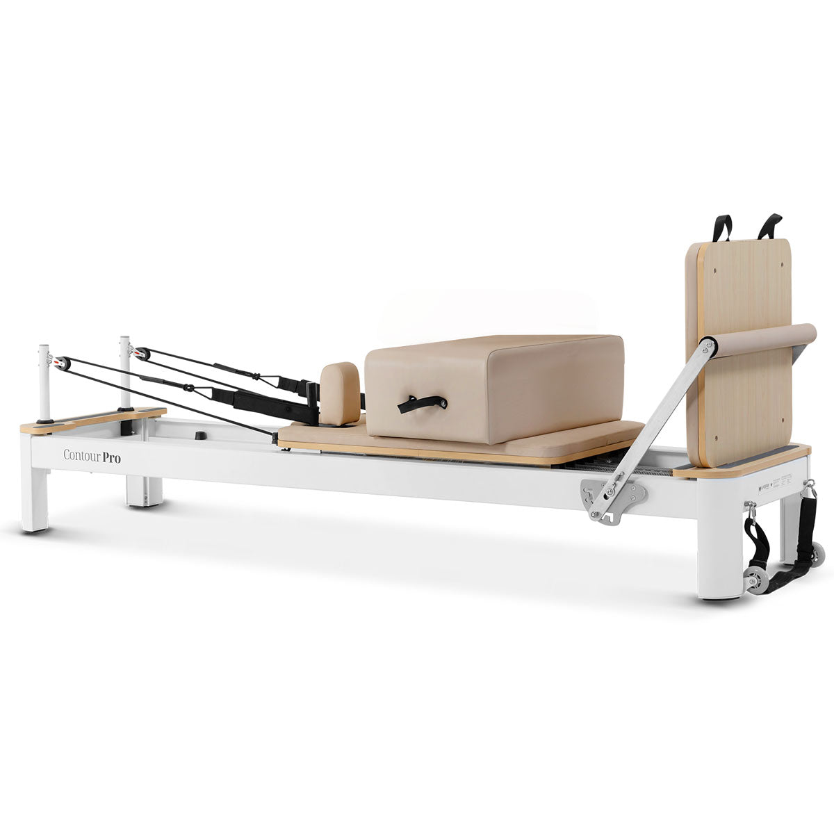 Contour Pro Aluminum Pilates Reformer Machine for Home Gym - Professional Grade Equipment with Adjustable Resistance, Beige - Perfect for Pilates Studio, Physical Therapy & Home Workouts