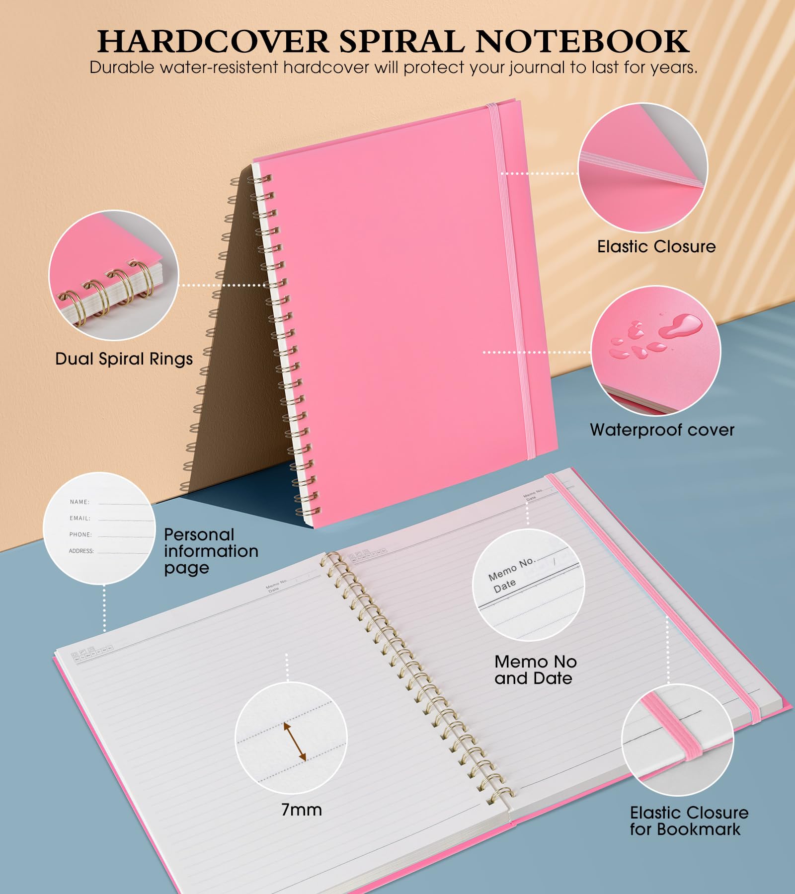 Premium Spiral Notebook Journal - 8.5